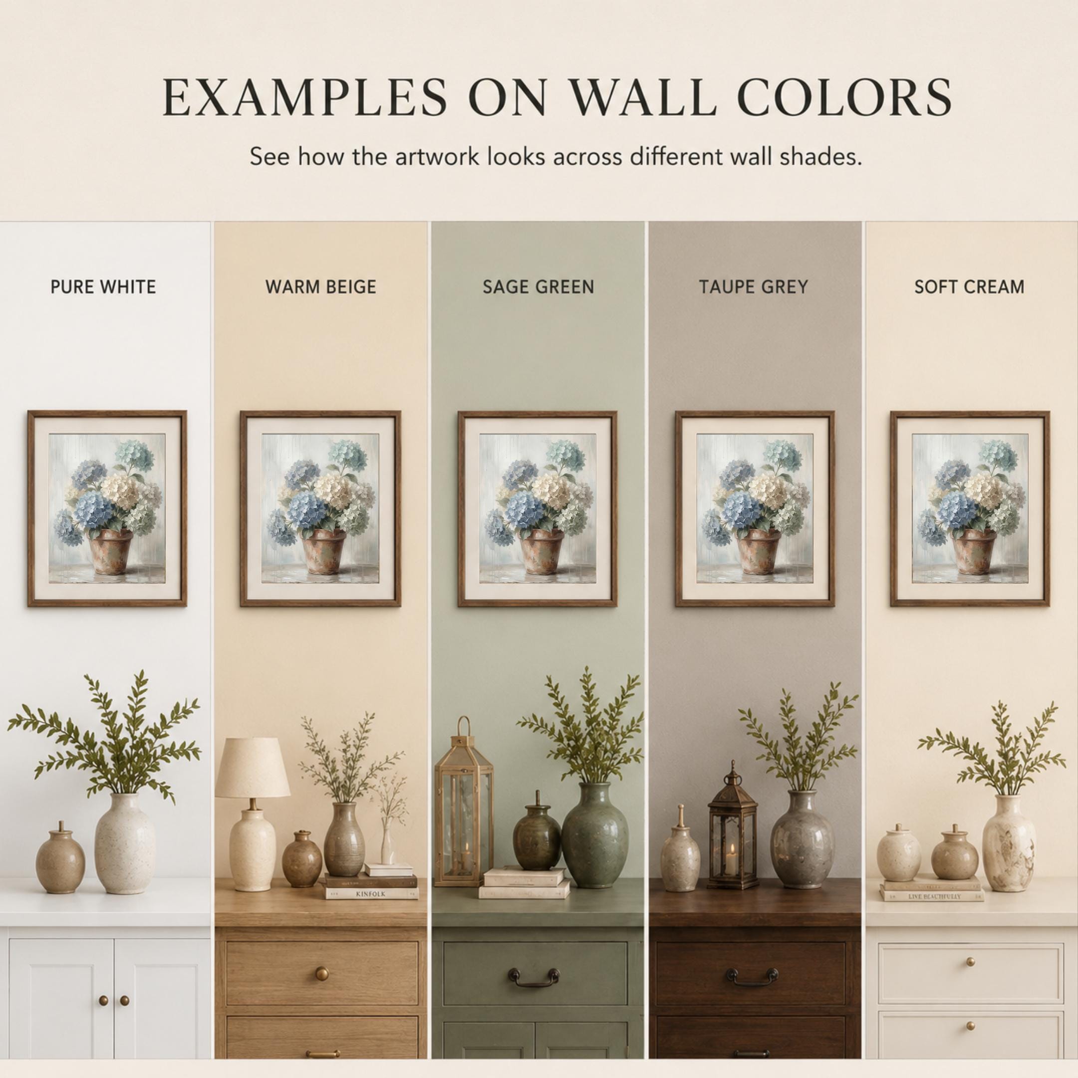Blue Hydrangea Wall Art Printable | French Country Floral Painting Decor (Digital Download) — image 8