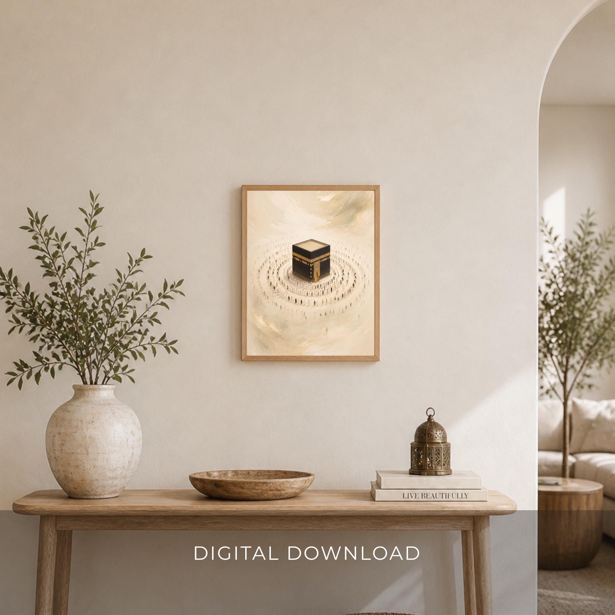 Kaaba Wall Art Printable, Islamic Mecca, Minimalist Neutral Prayer Room Muslim Decor (Digital Download) — image 9