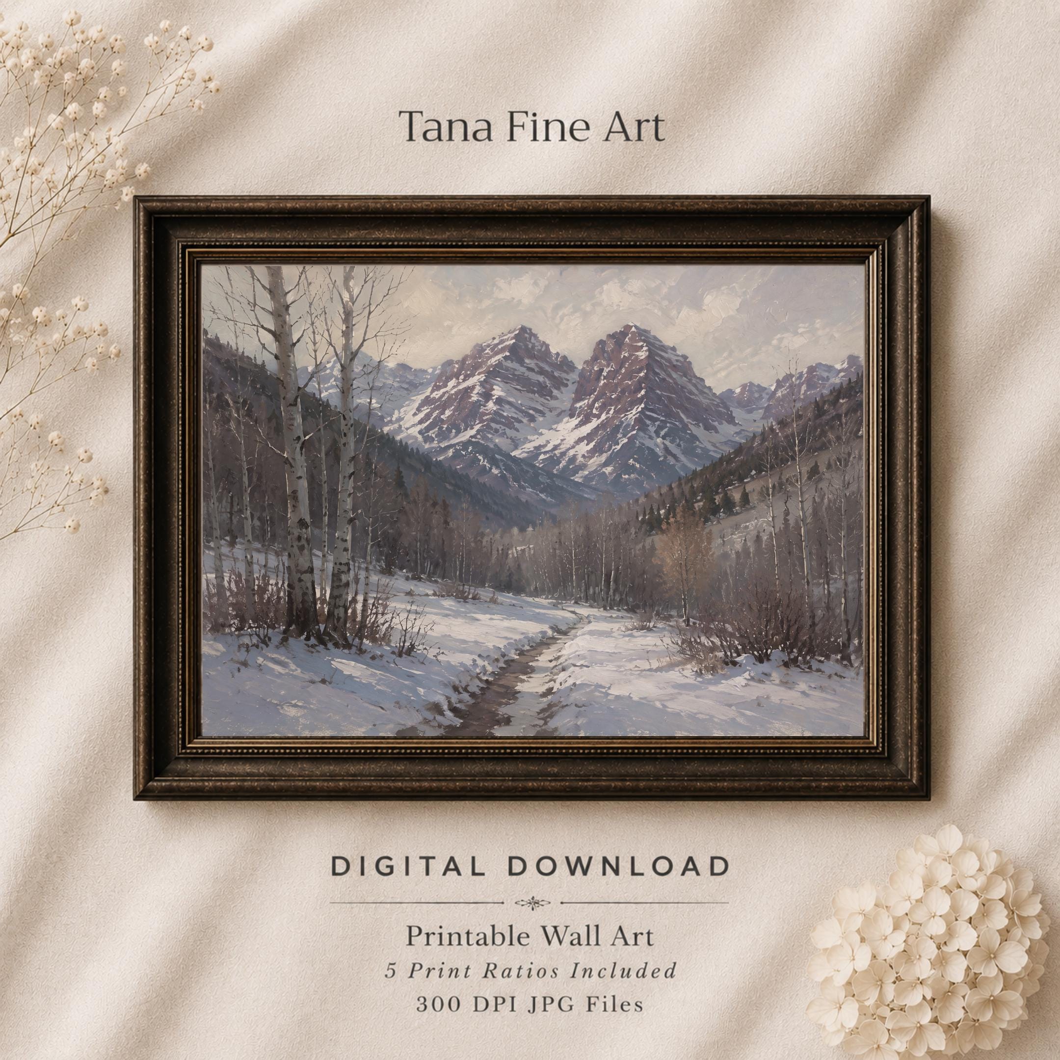 Maroon Bells-Inspired Winter Stream