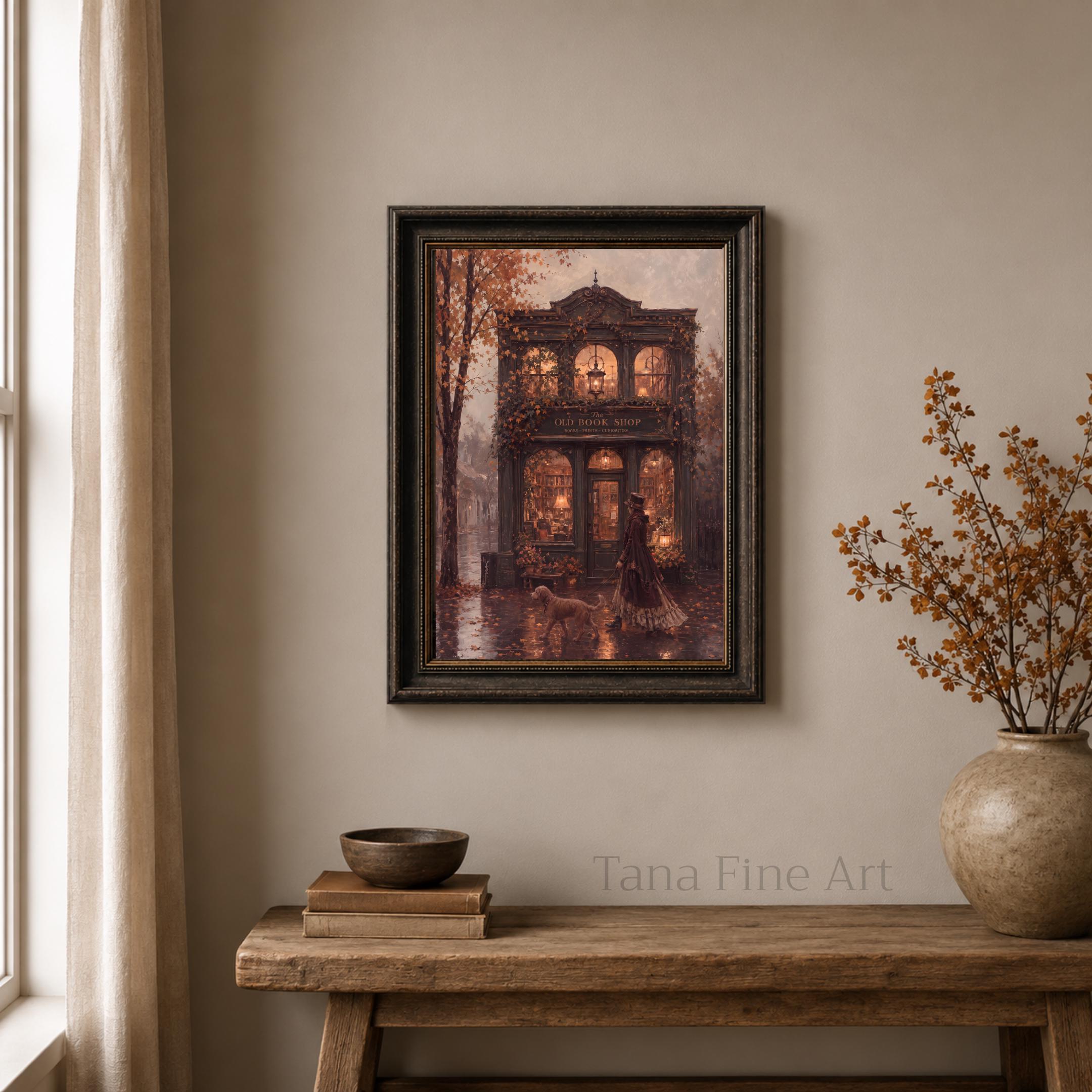 Autumn Bookshop Wall Art | Cozy Book Store Print | Vintage Fall Printable Digital Download — image 6