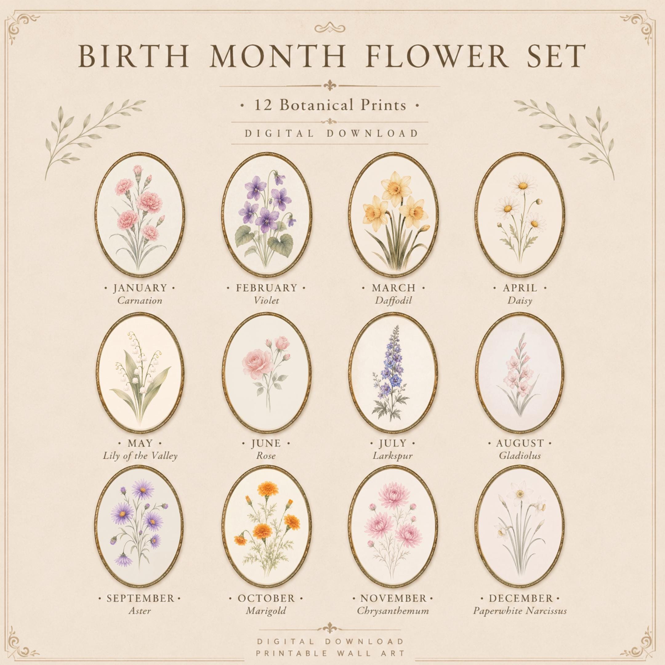 Botanical & birth flowers