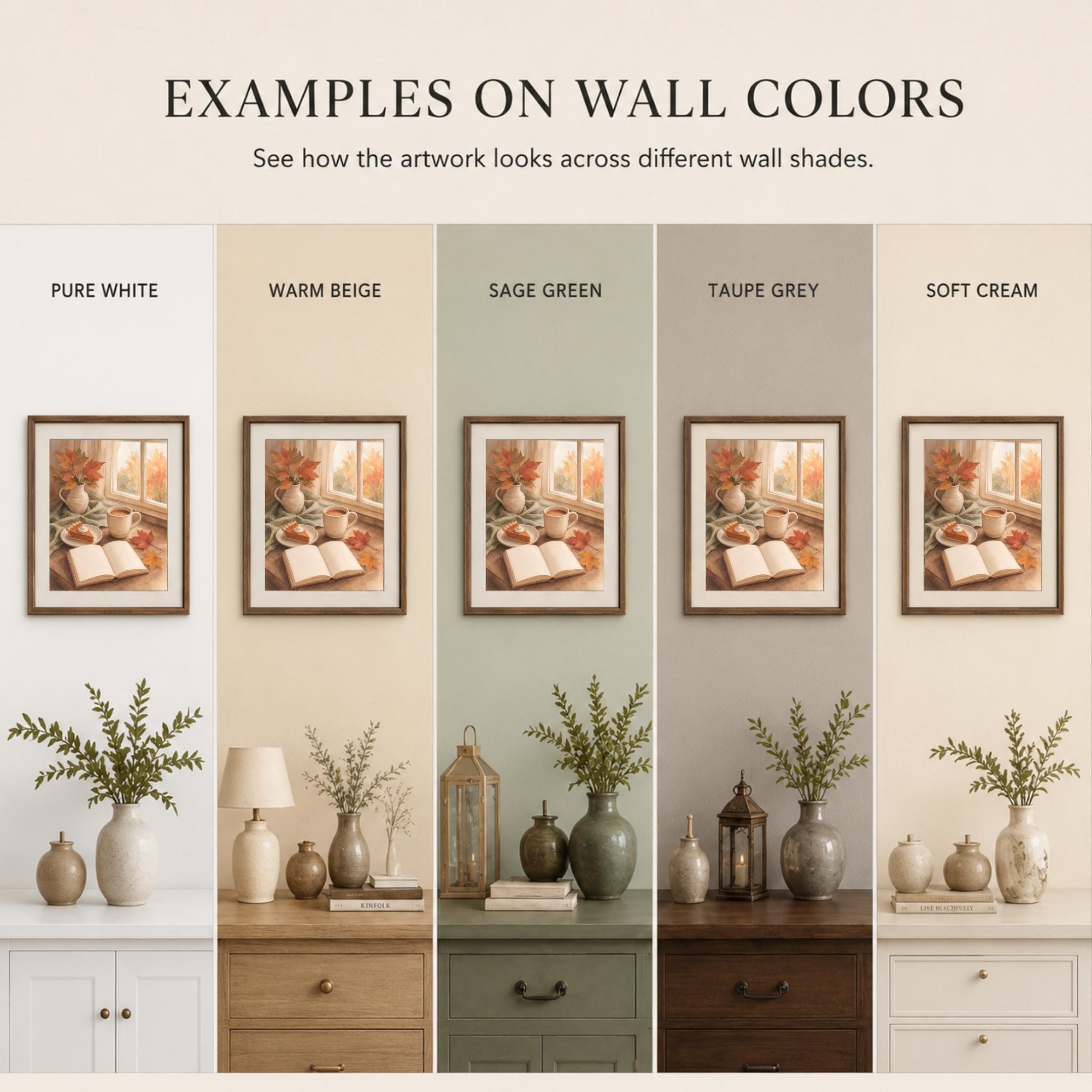 Fall Reading Nook Wall Art | Pumpkin Pie Coffee Print | Cozy Autumn Printable Digital Download — image 7
