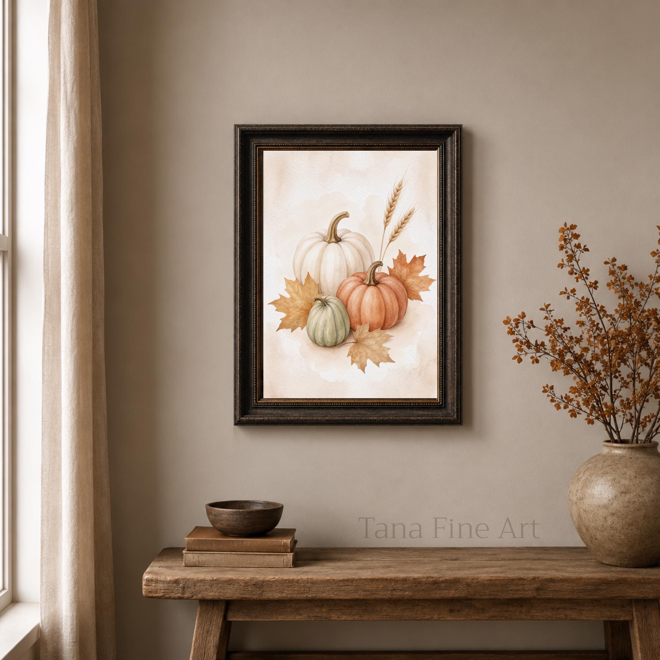Pumpkin Printable Wall Art | Fall Harvest Botanical Print | Autumn Digital Download Decor — image 7