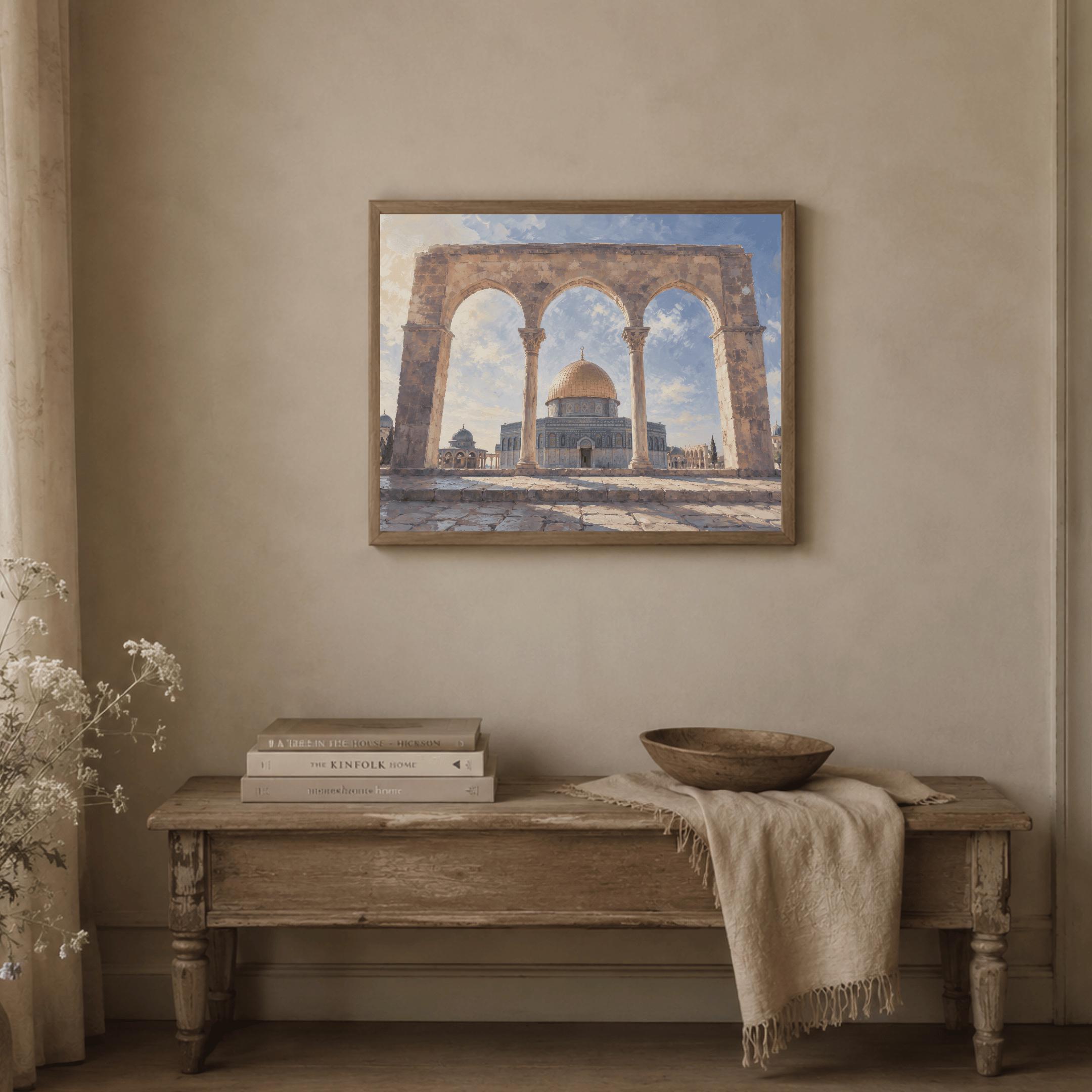 Vintage Dome of the Rock Jerusalem Islamic Wall Art, Islamic Architecture, Digital Download Print Decor — image 4