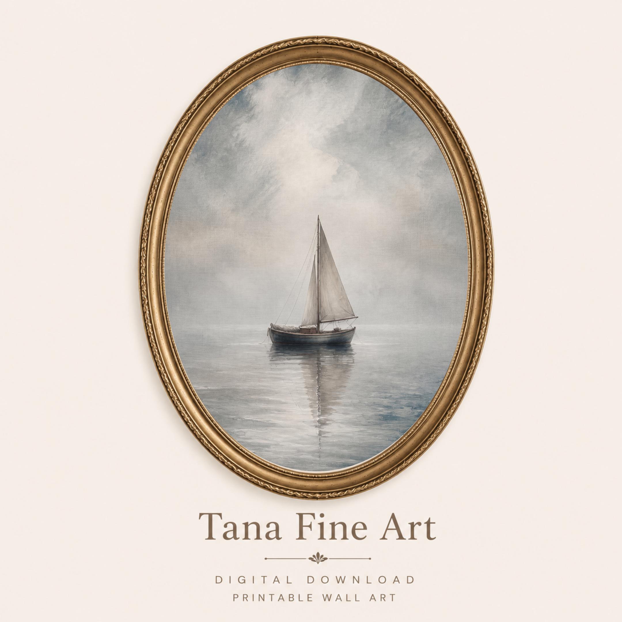 Sailboat Wall Art | Coastal Ocean Print | Nautical Printable Digital Download — image 5