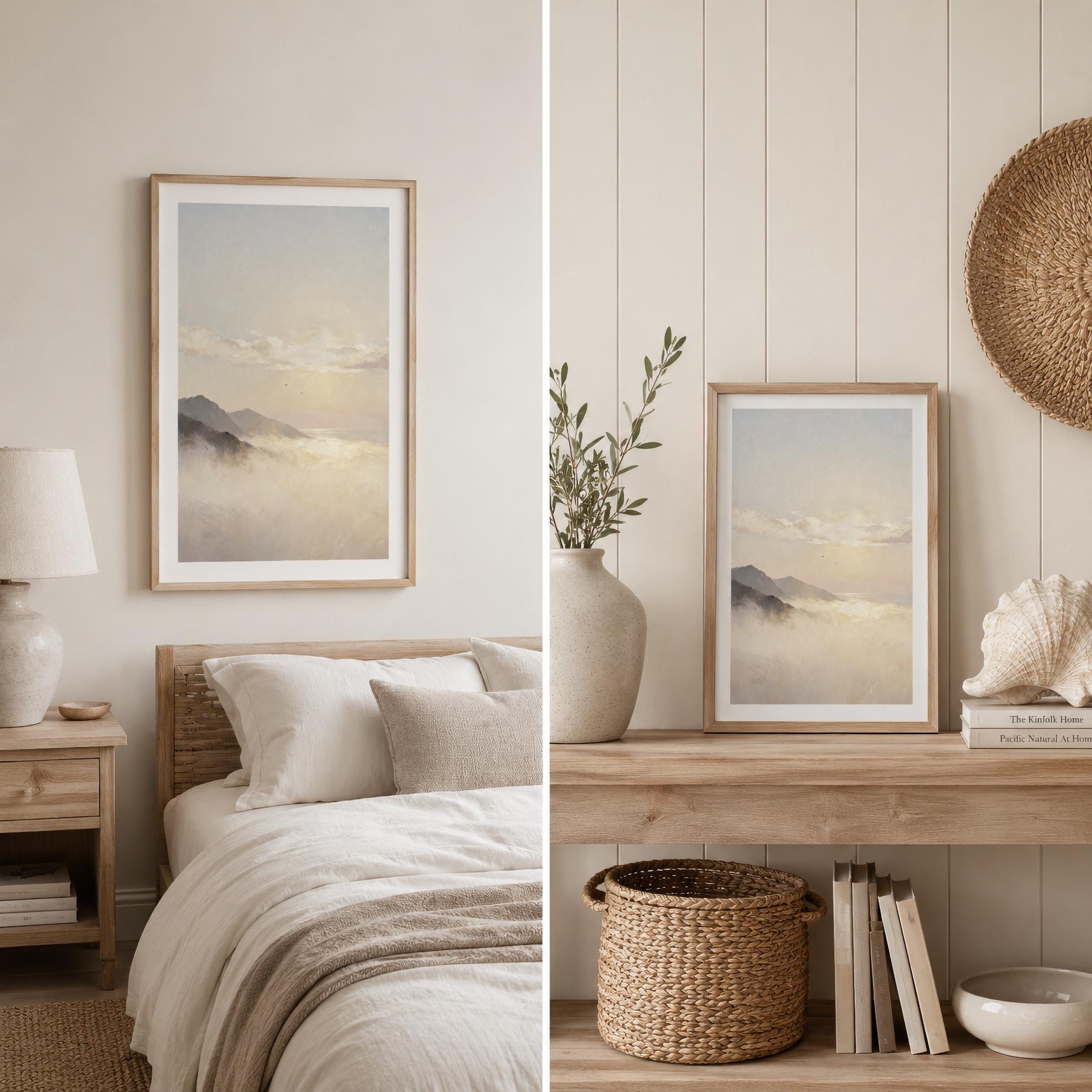 Neutral Coastal Printable Wall Art, Soft Ocean Landscape, Serene Bedroom Decor Digital Download — image 5