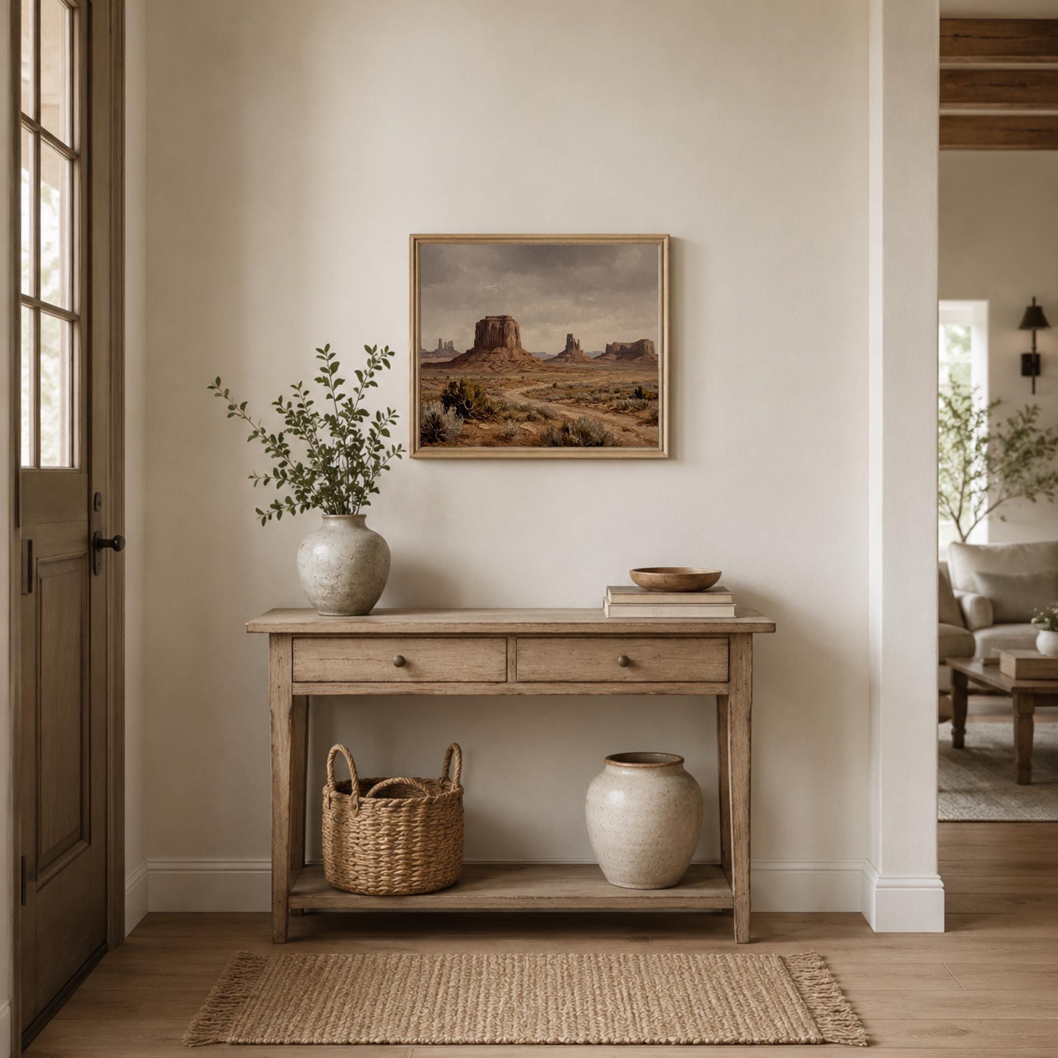 Desert Landscape Wall Art | Monument Valley Inspired | Moody Western Landscape | Vintage Southwest | Digital Download — image 7