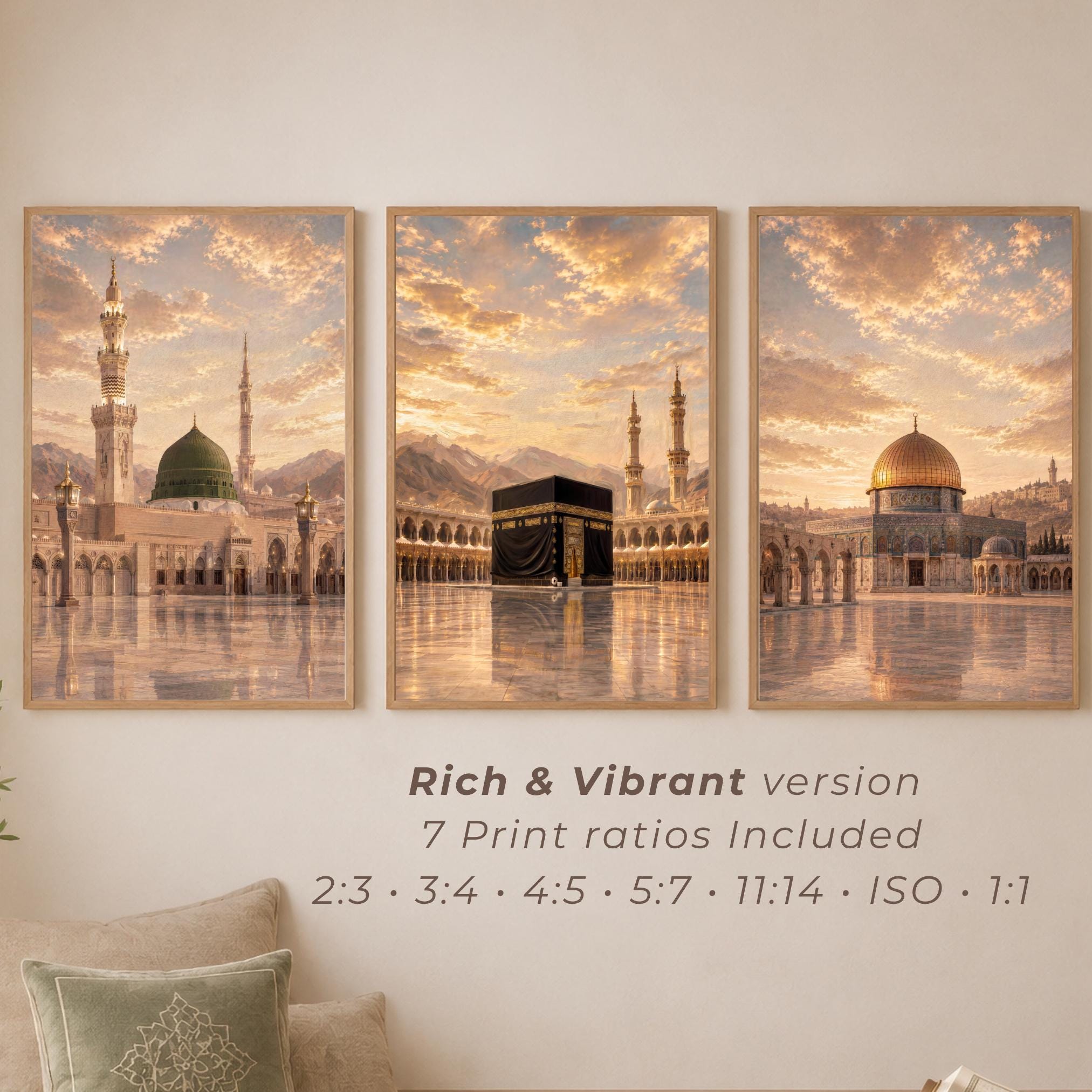 Mecca, Medina & Jerusalem — Islamic Art Trio — image 6