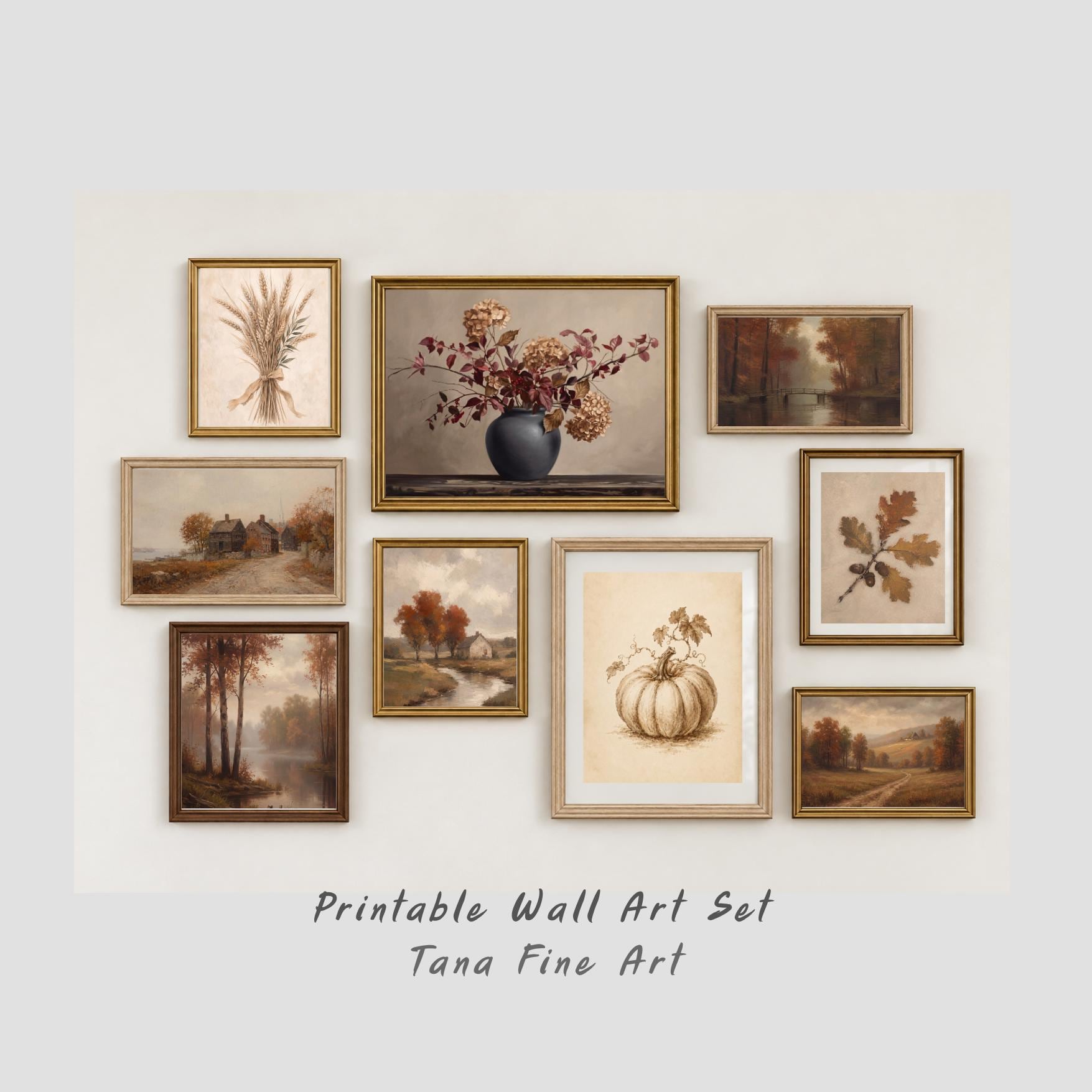 Autumn Woods & Harvest Studies — Set of 9