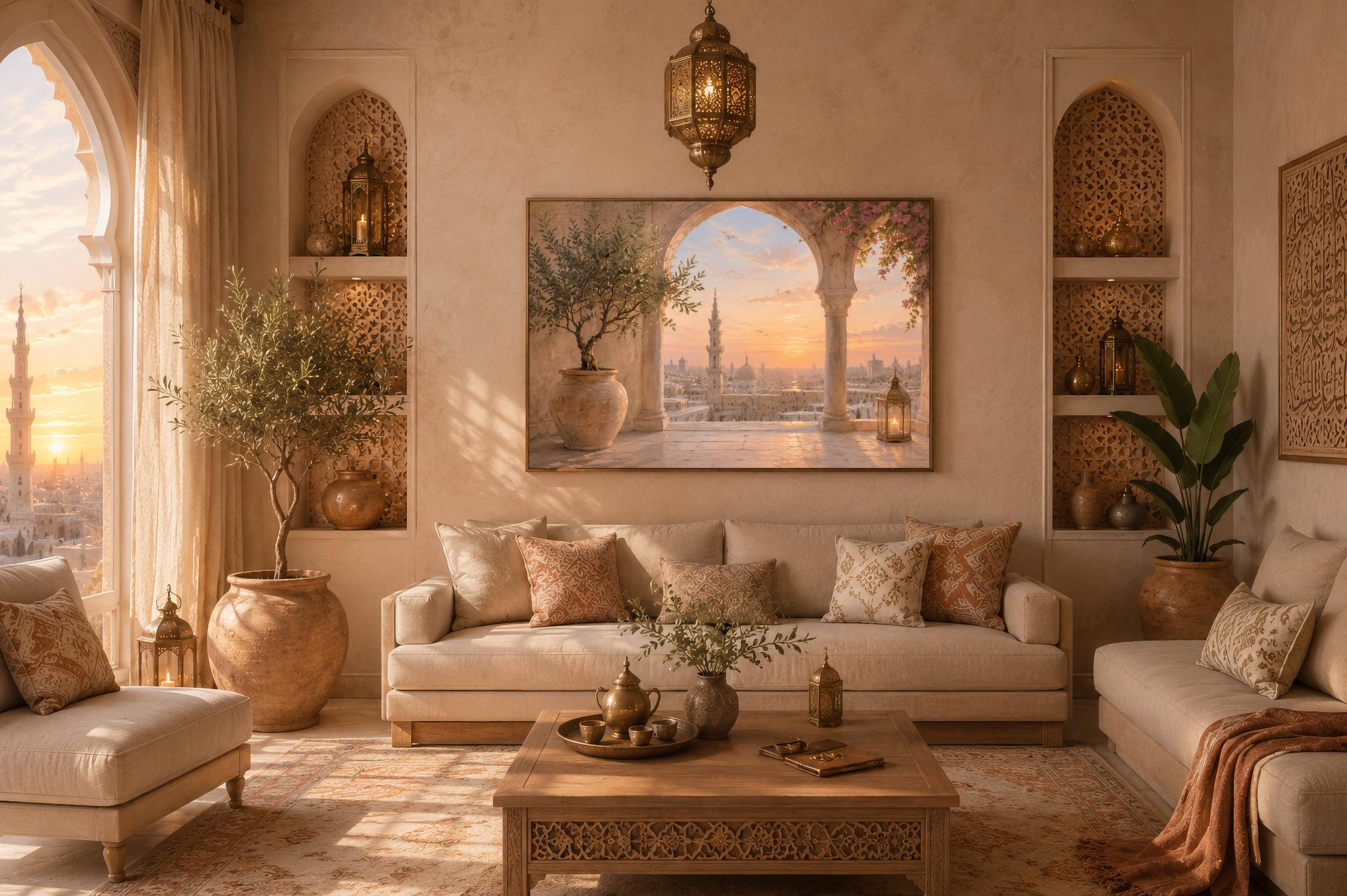 Sunset Mosque View beyond the Olive Tree — image 2