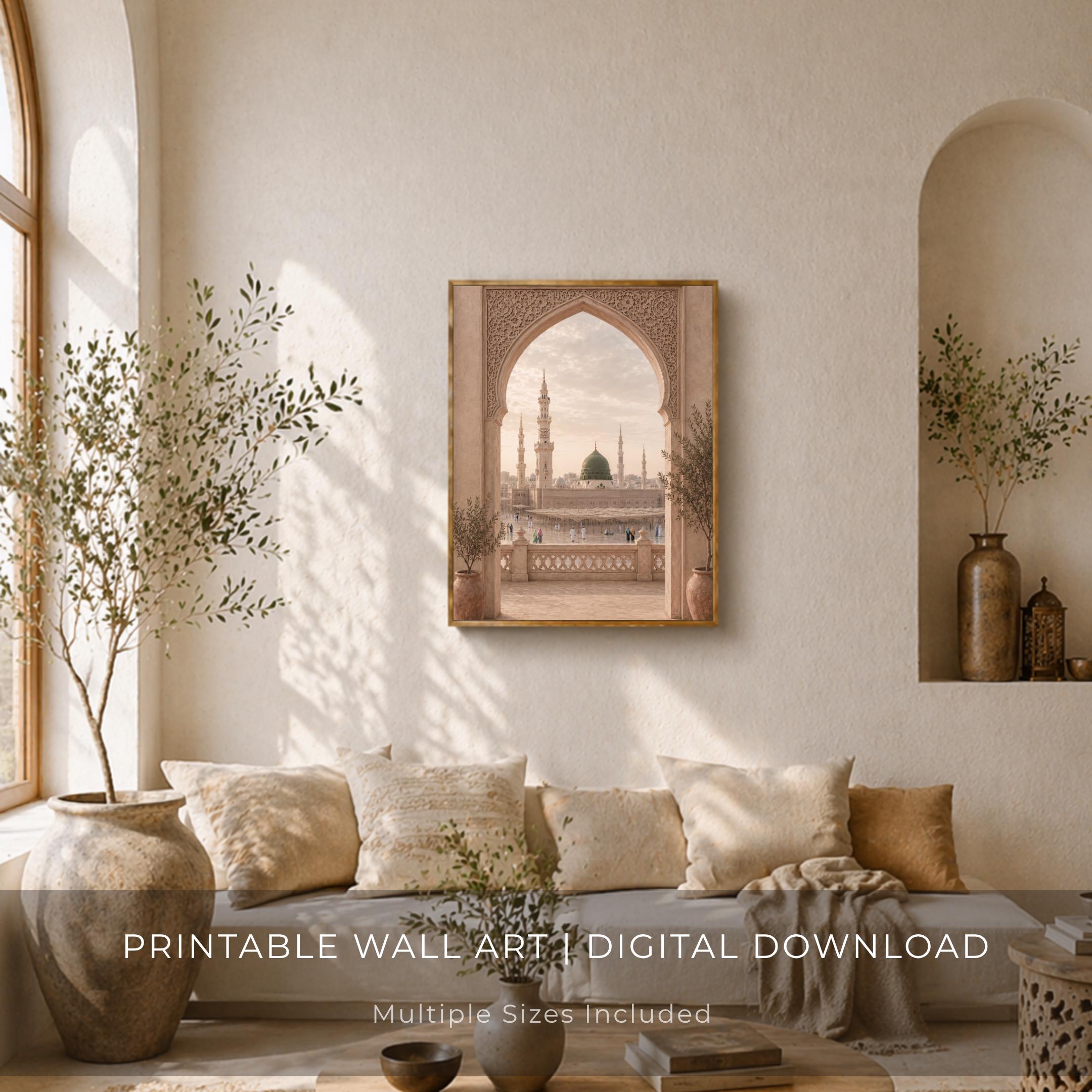 Kaaba & Medina through Ornamental Arches — Set of 2 — image 8
