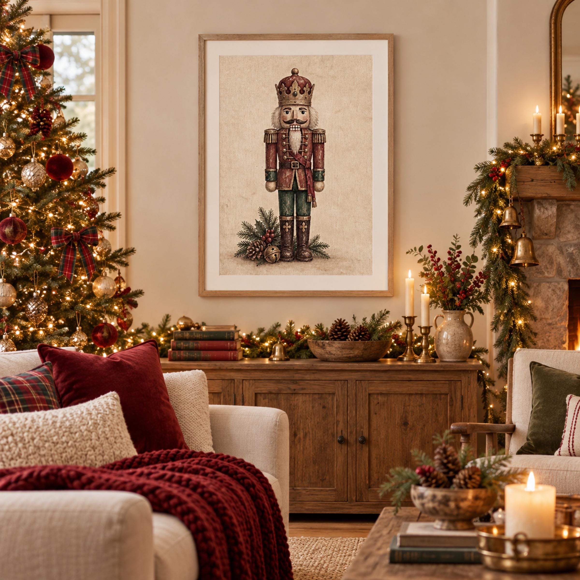 Nutcracker Soldier with Winter Greenery — image 5