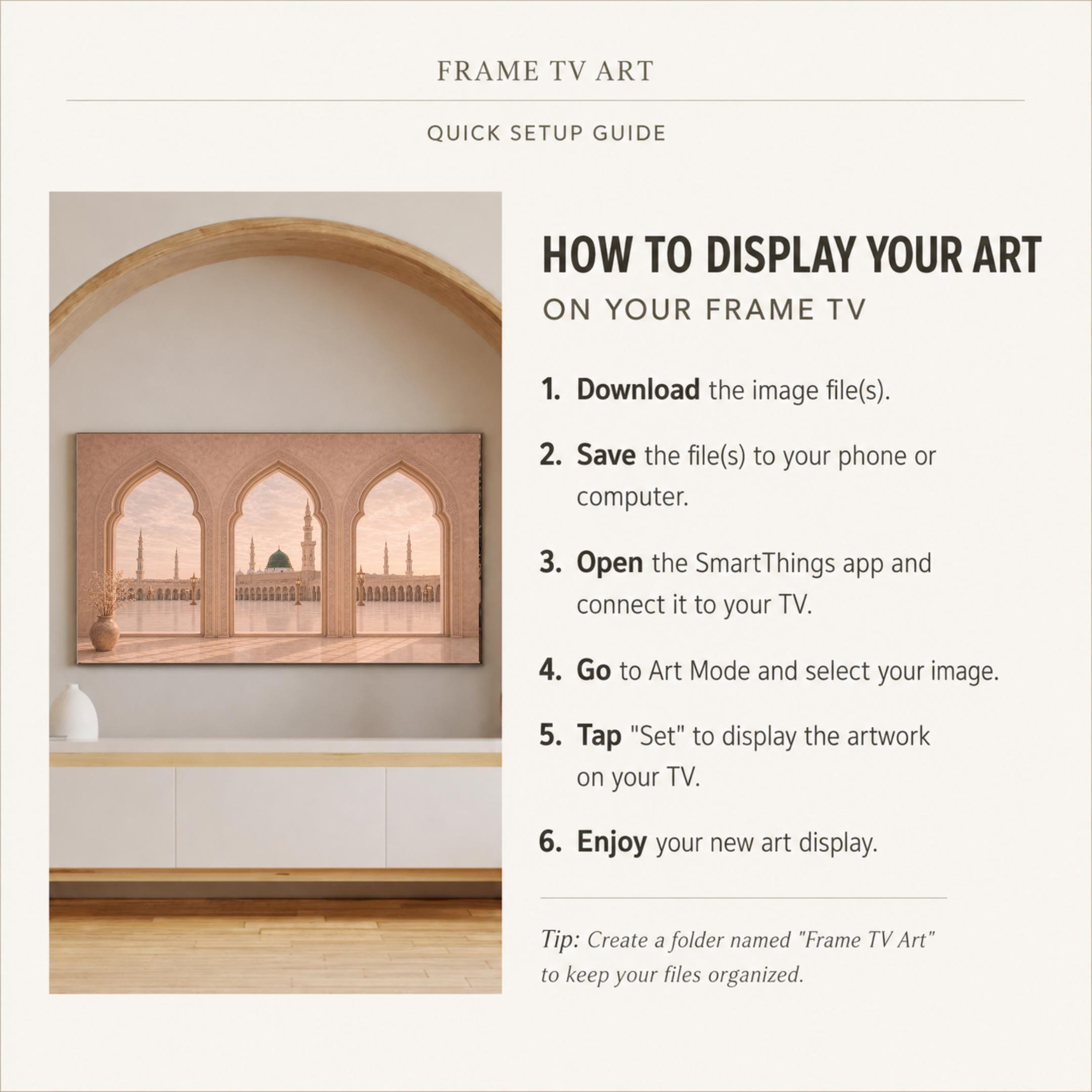 Medina Mosque Samsung Frame TV Art, Islamic Muslim Home Decor Display, Digital Download — image 10