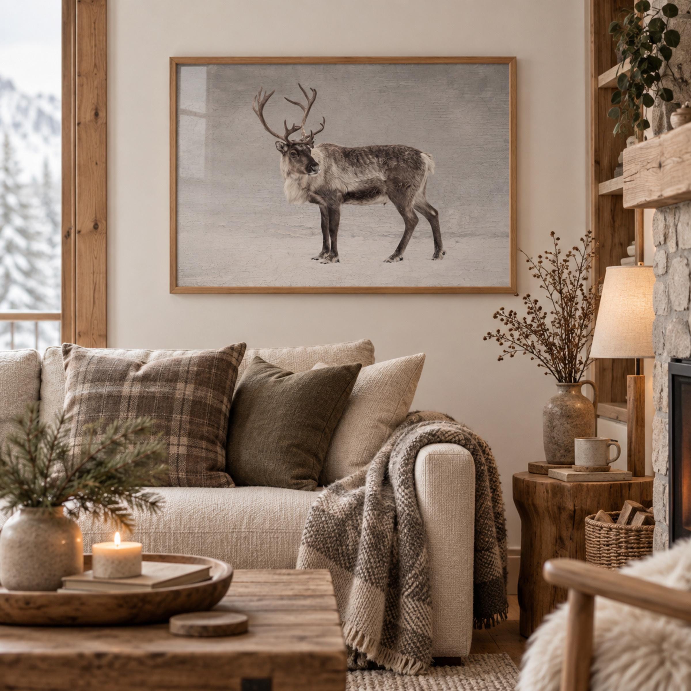 Reindeer against a Pale Winter Sky — image 5