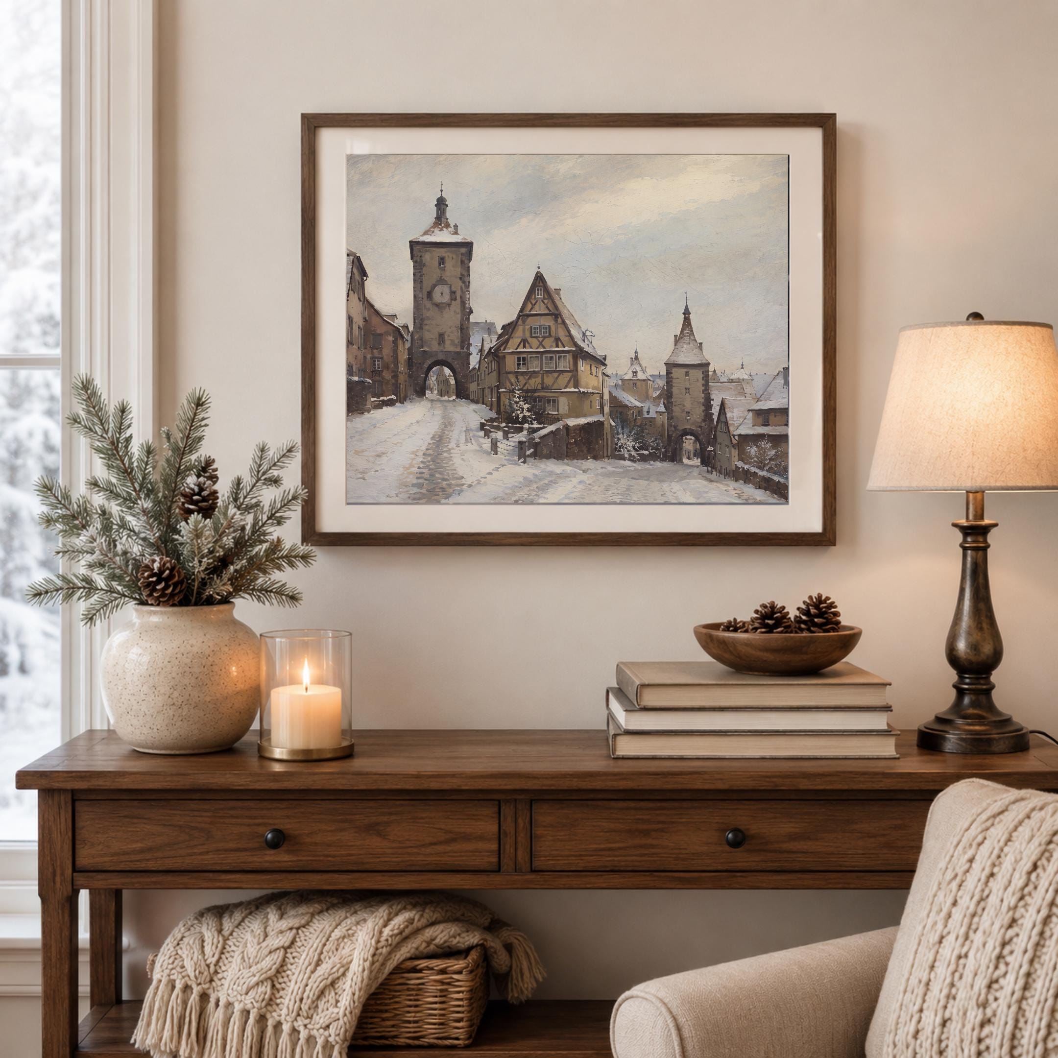 Snow along a Medieval-Inspired Town Street — image 4