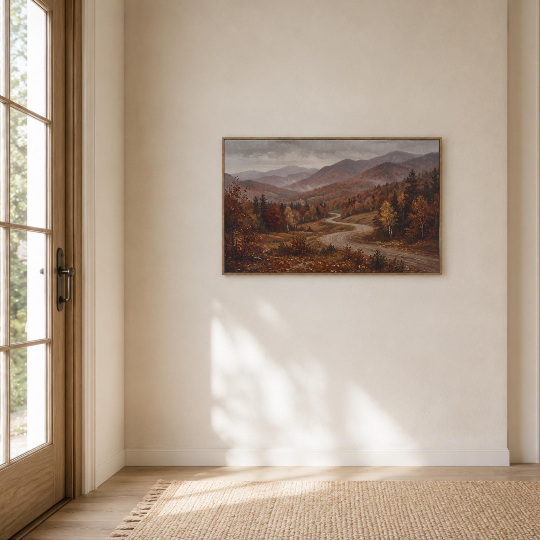 Fall Landscape Mountain Wall Art | New England Road Print | New Hampshire Inspired Digital Download — image 6