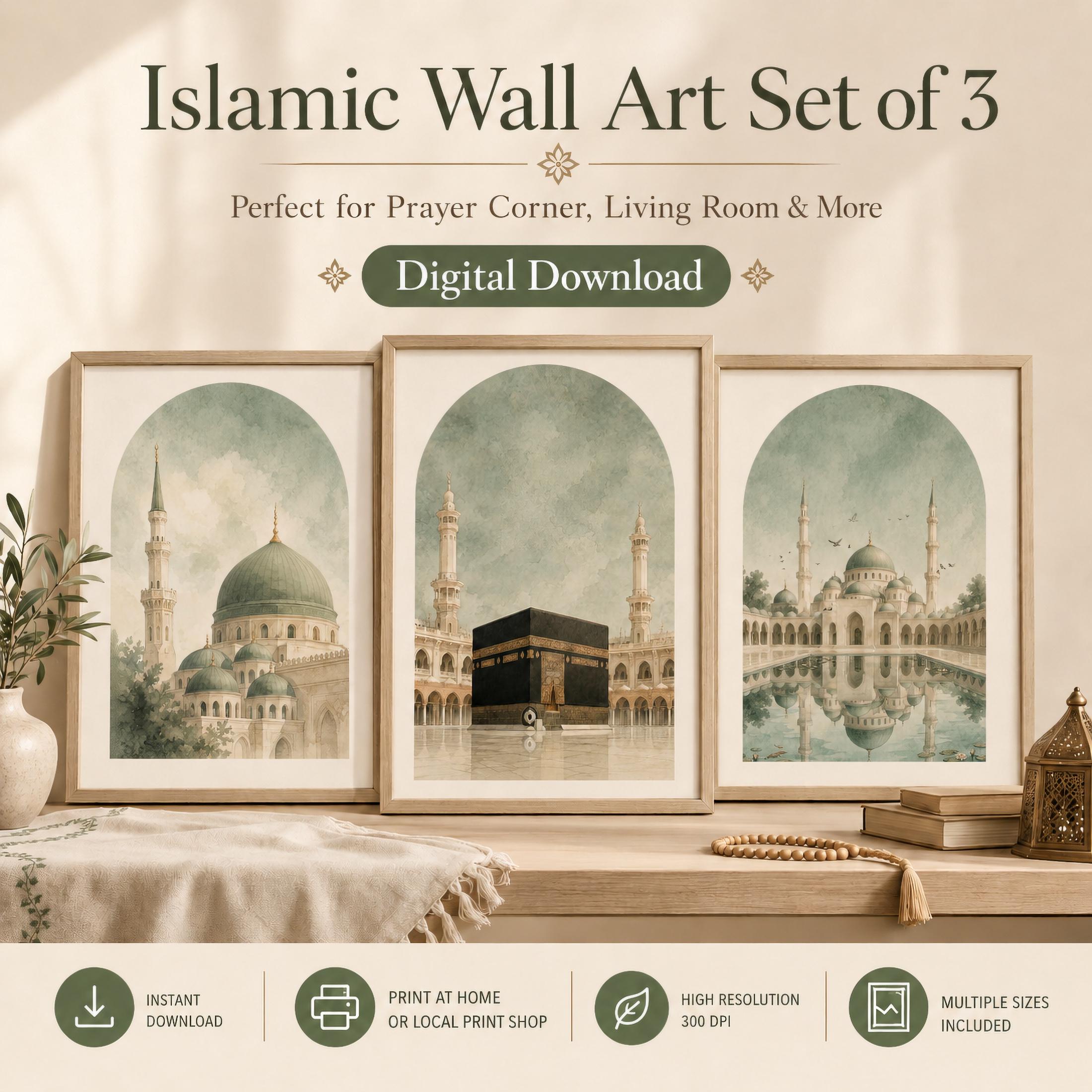Sage Islamic Architecture — Set of 3