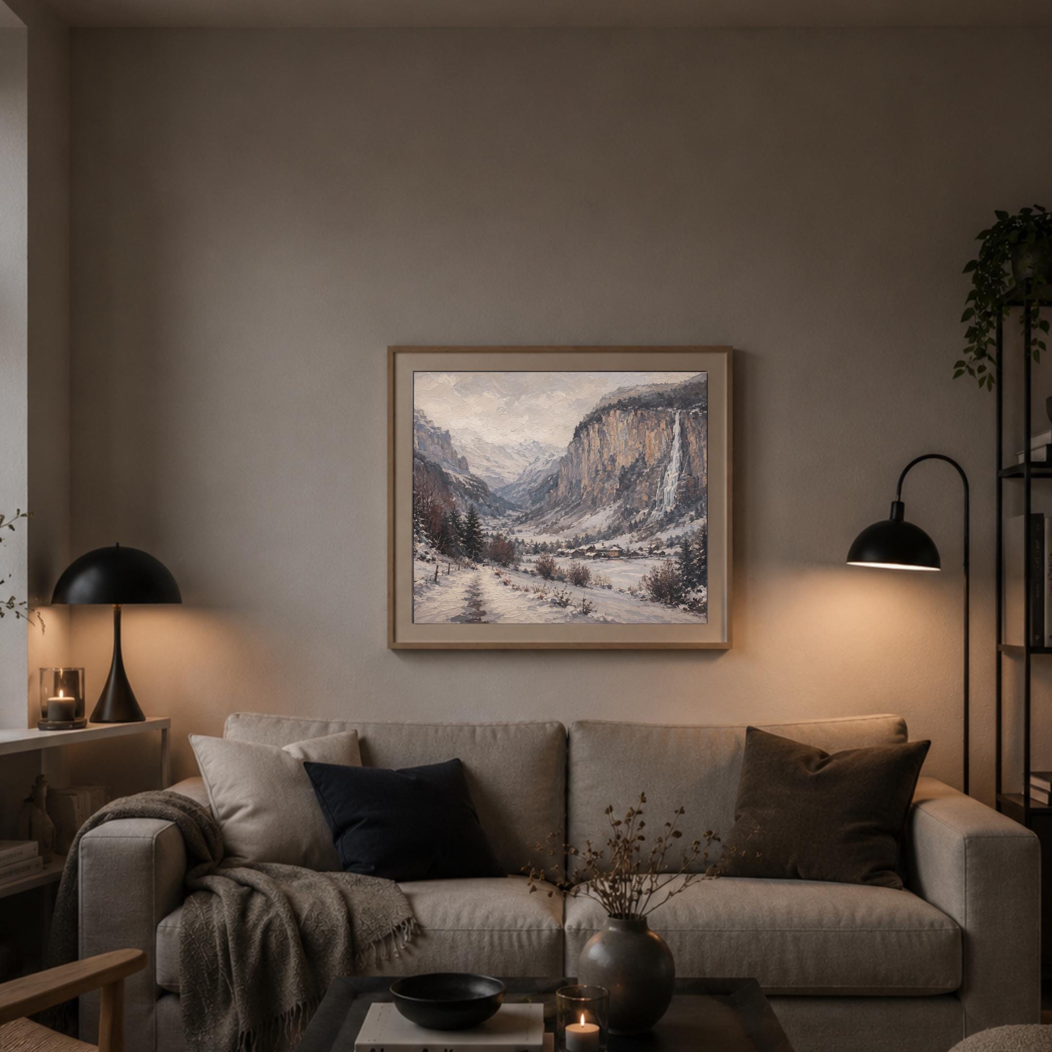 Snowy Village beneath the Valley Cliffs — image 5