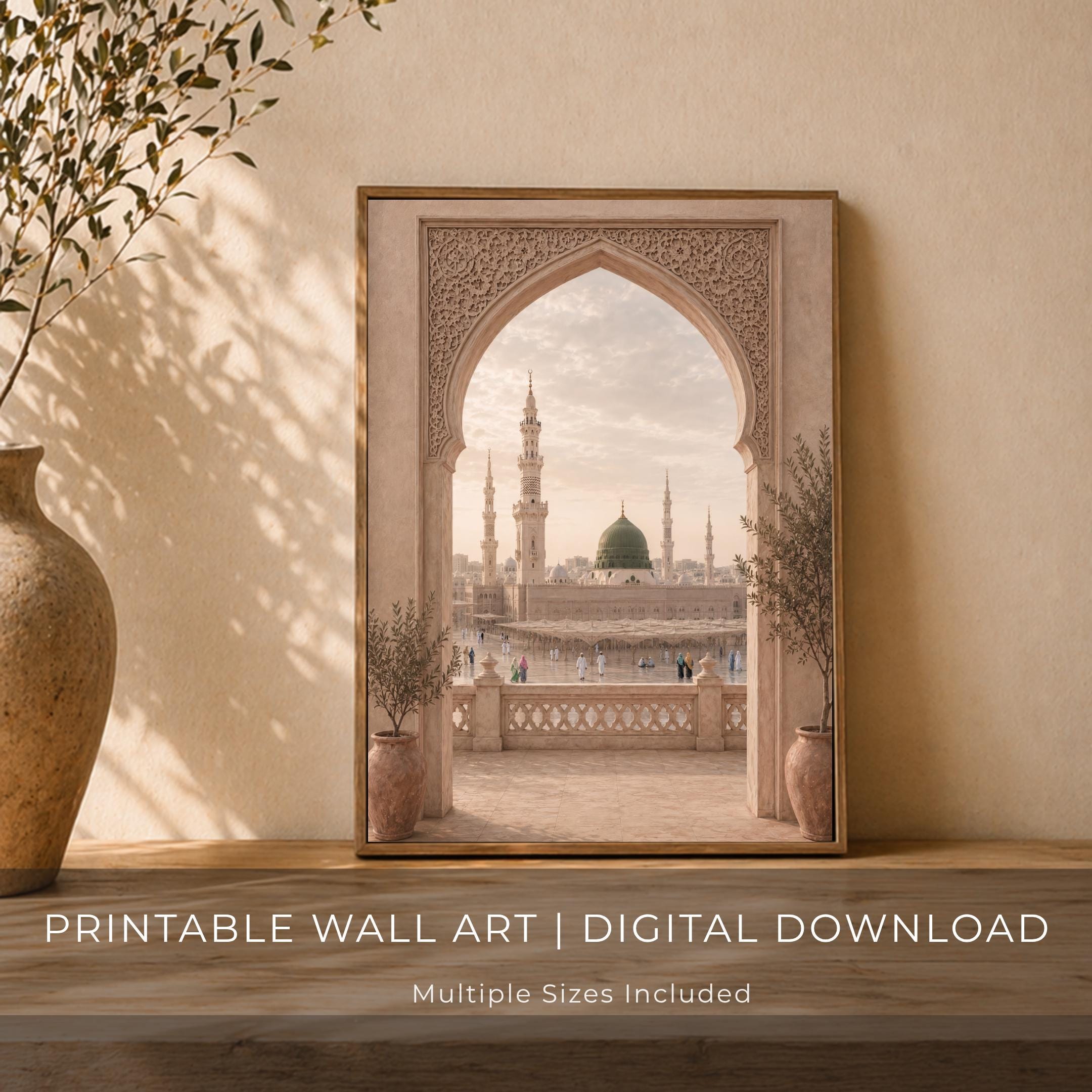 Kaaba & Medina through Ornamental Arches — Set of 2 — image 7