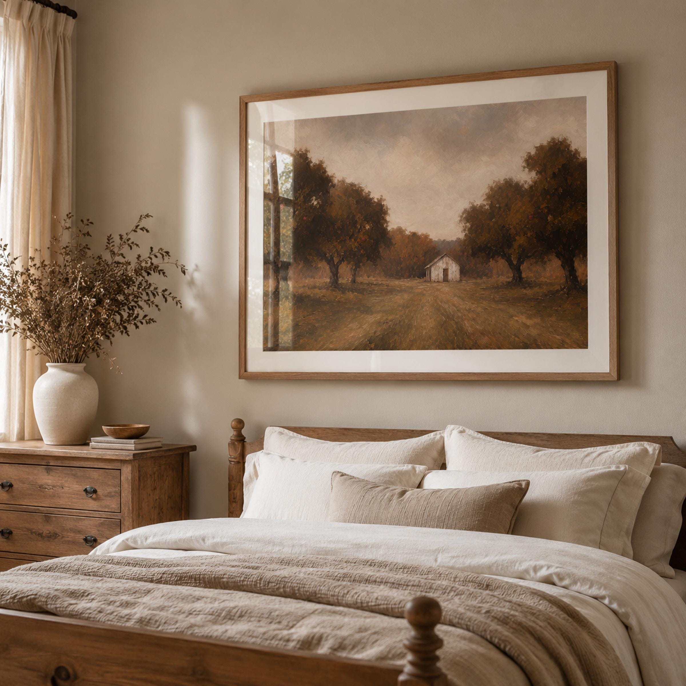 Fall Orchard Wall Art | Rustic Apple Grove Print | Autumn Printable Digital Download — image 2