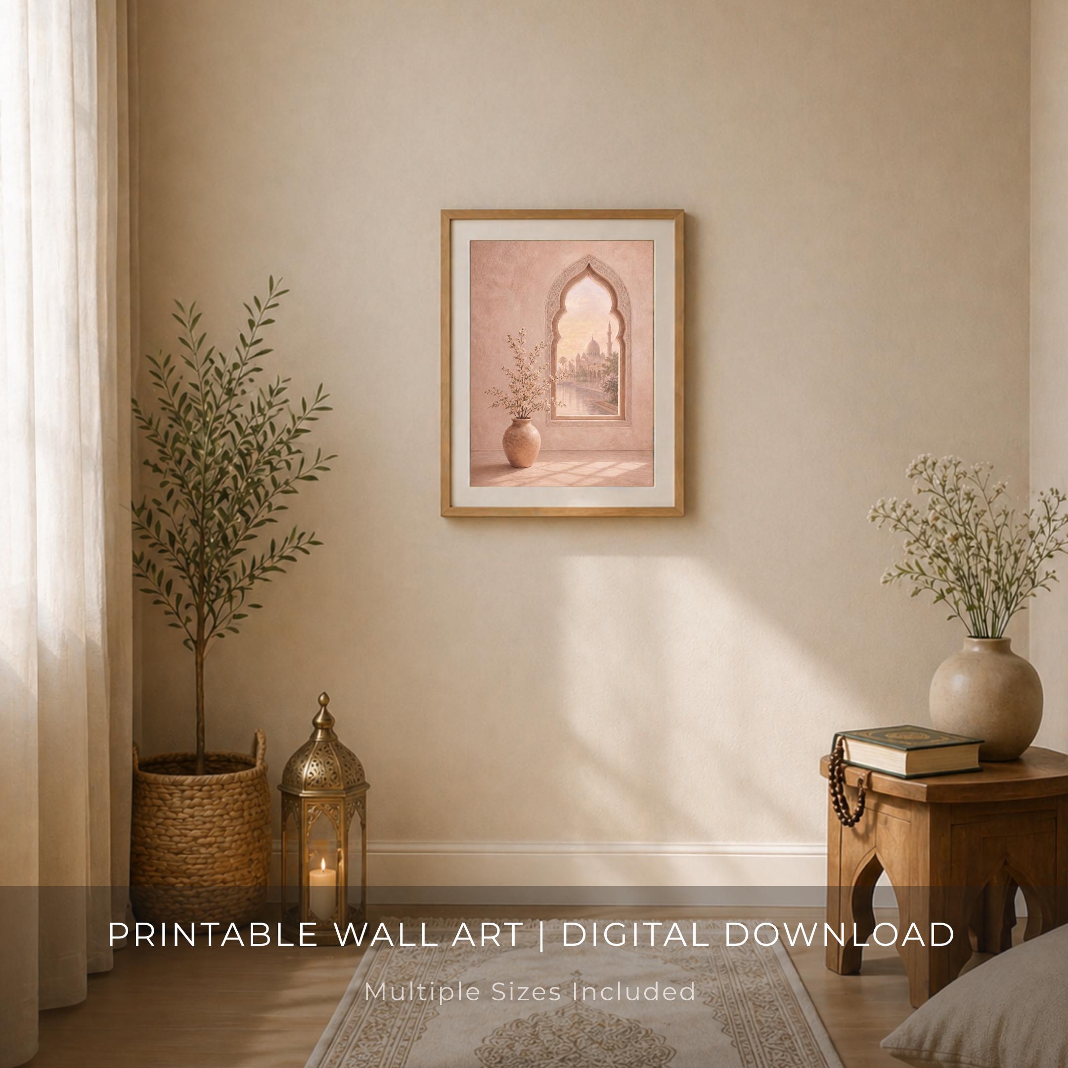 Islamic Arch Window Printable, Beige Mosque Decor | Mediterranean Wall Decor (Digital Download) — image 6
