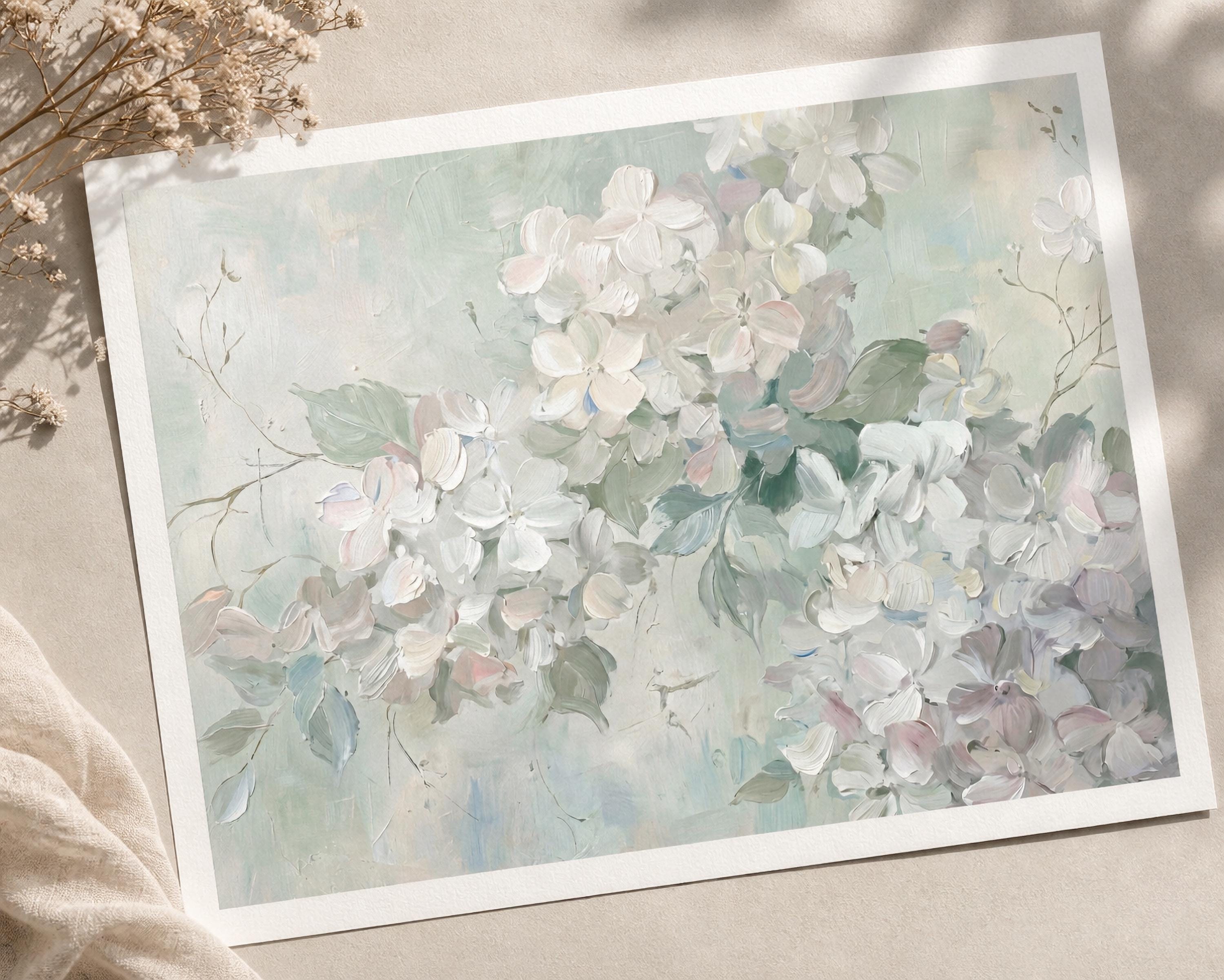 Hydrangea Wall Art Printable | Neutral Floral Print | Cottage Decor (Digital Download) — image 4