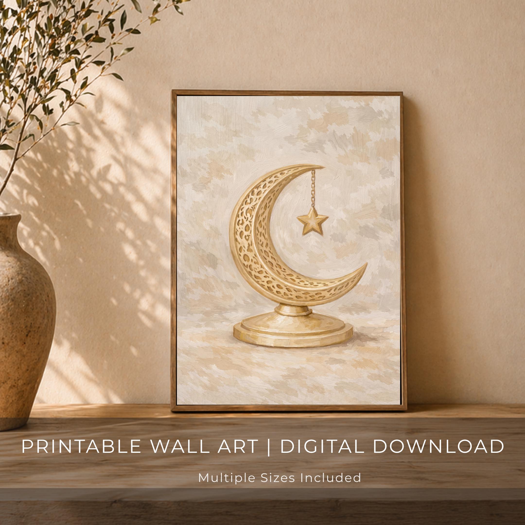Ornamental Crescent & Hanging Star