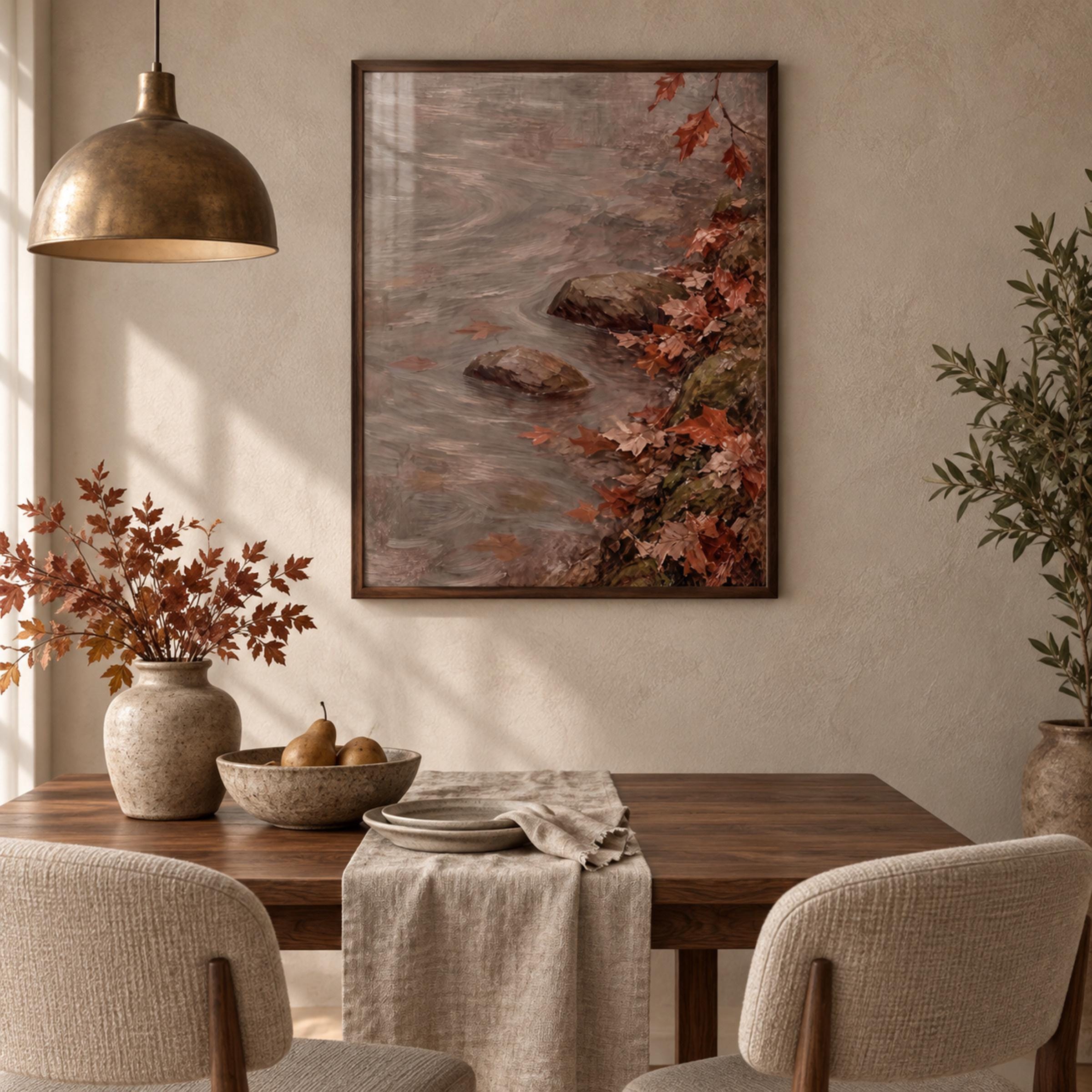Fall Wall Art Set of 3 Printable, Rustic Autumn Forest Landscape Prints, Digital Download — image 9
