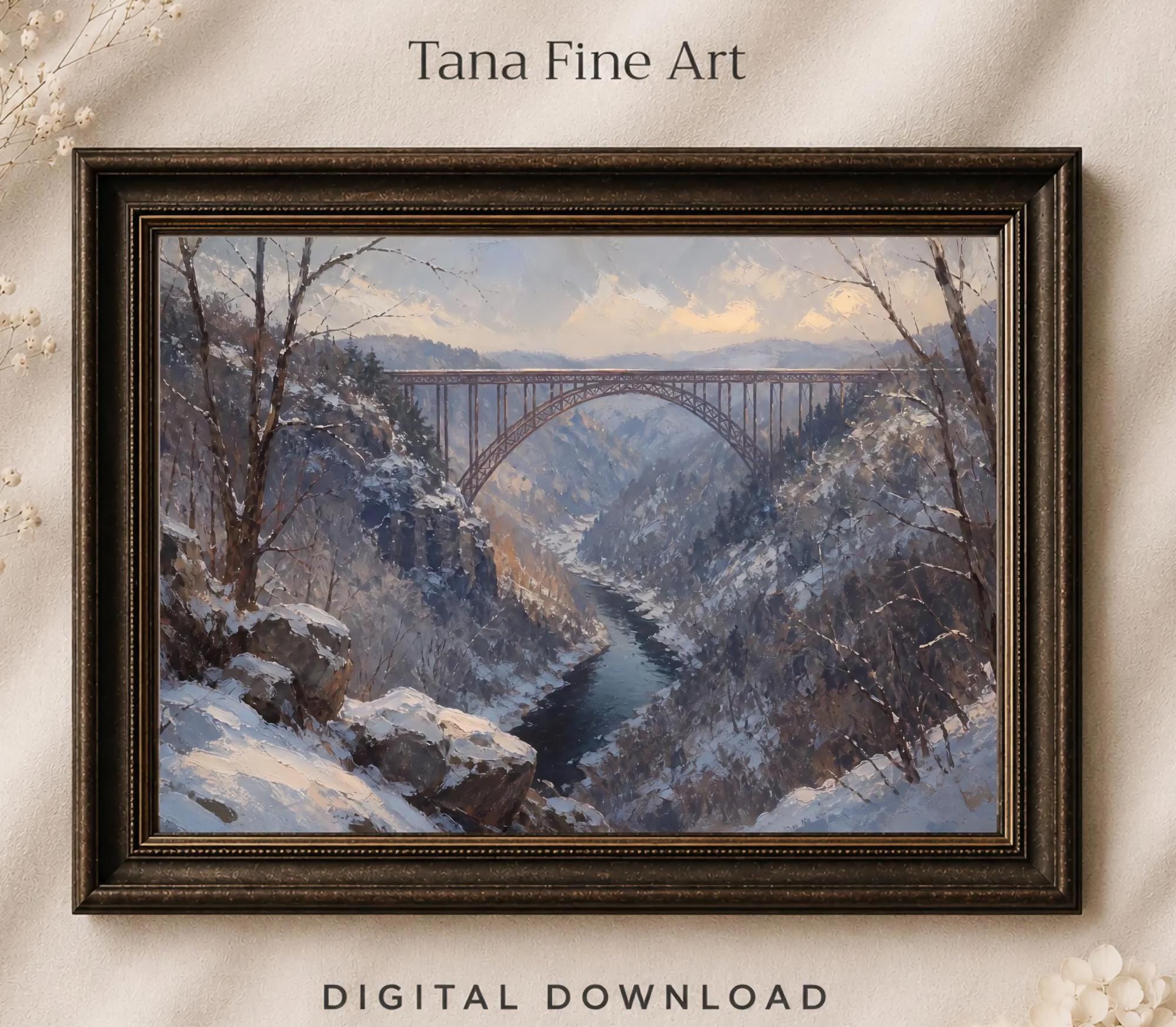 Snowy Gorge beneath the Arched Bridge — image 2