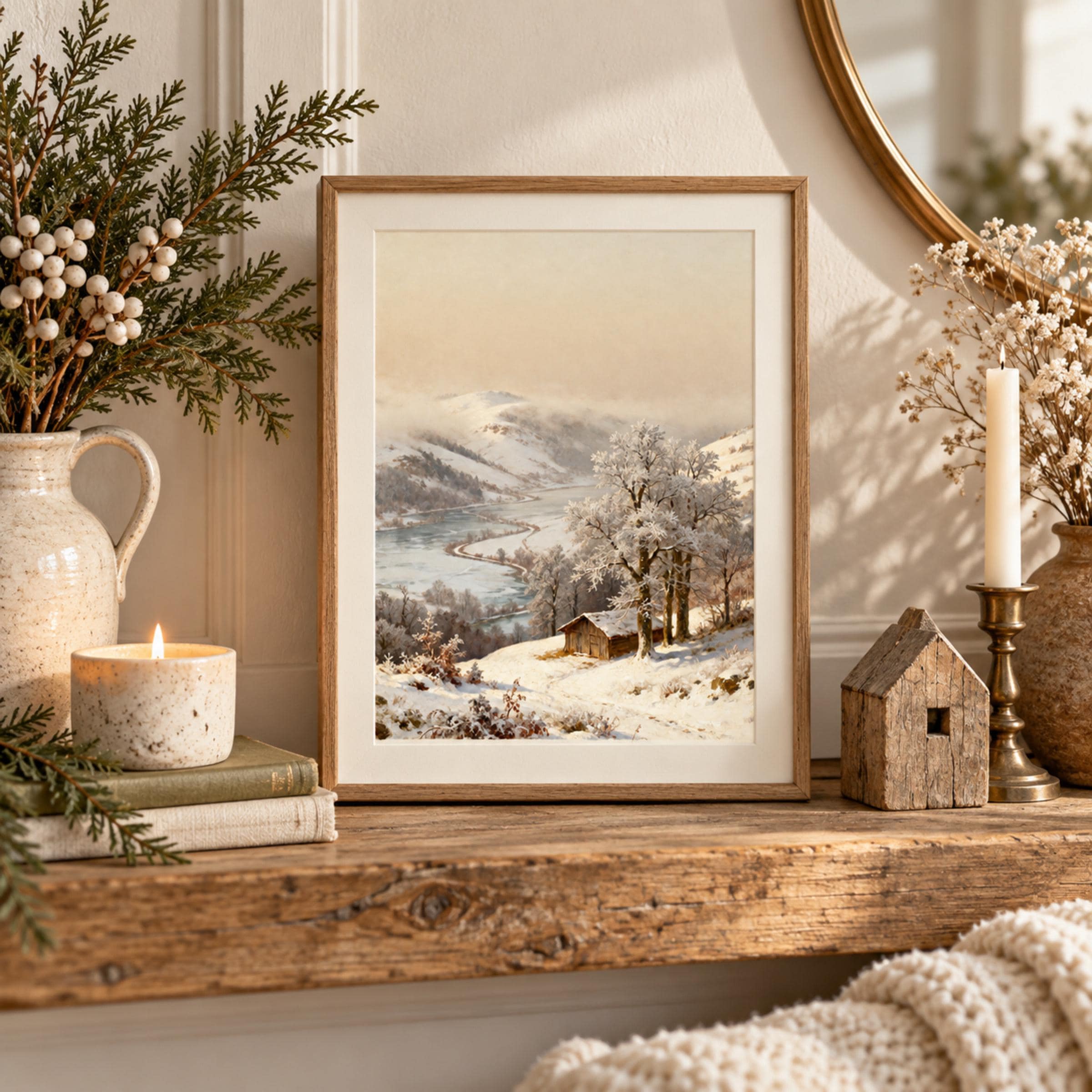 Cabin in the Golden Winter Valley — image 5