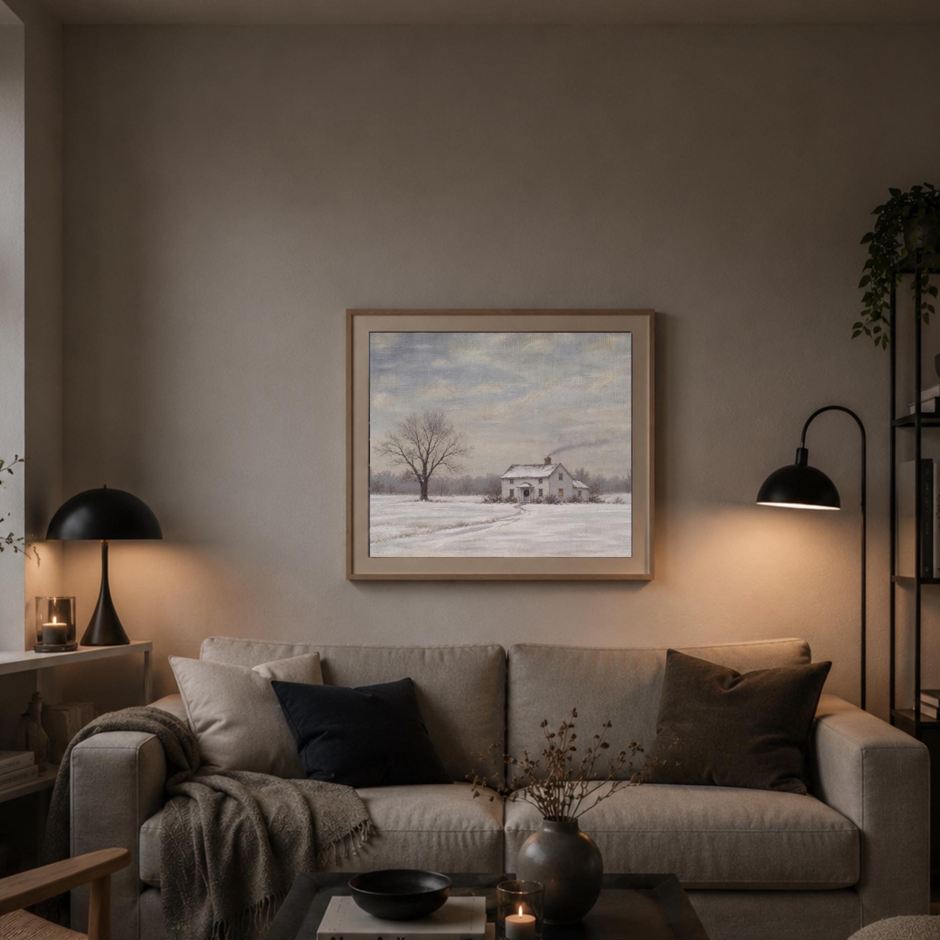 White Farmhouse in the Snow — image 7