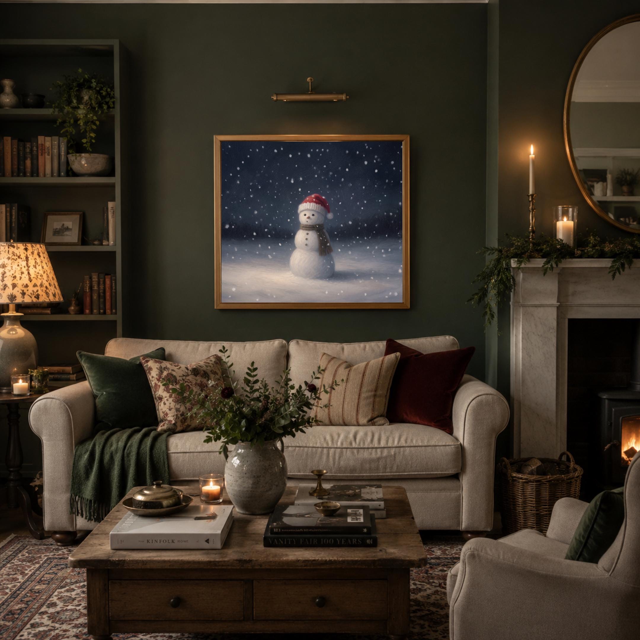 A Snowman beneath the Falling Snow — image 3