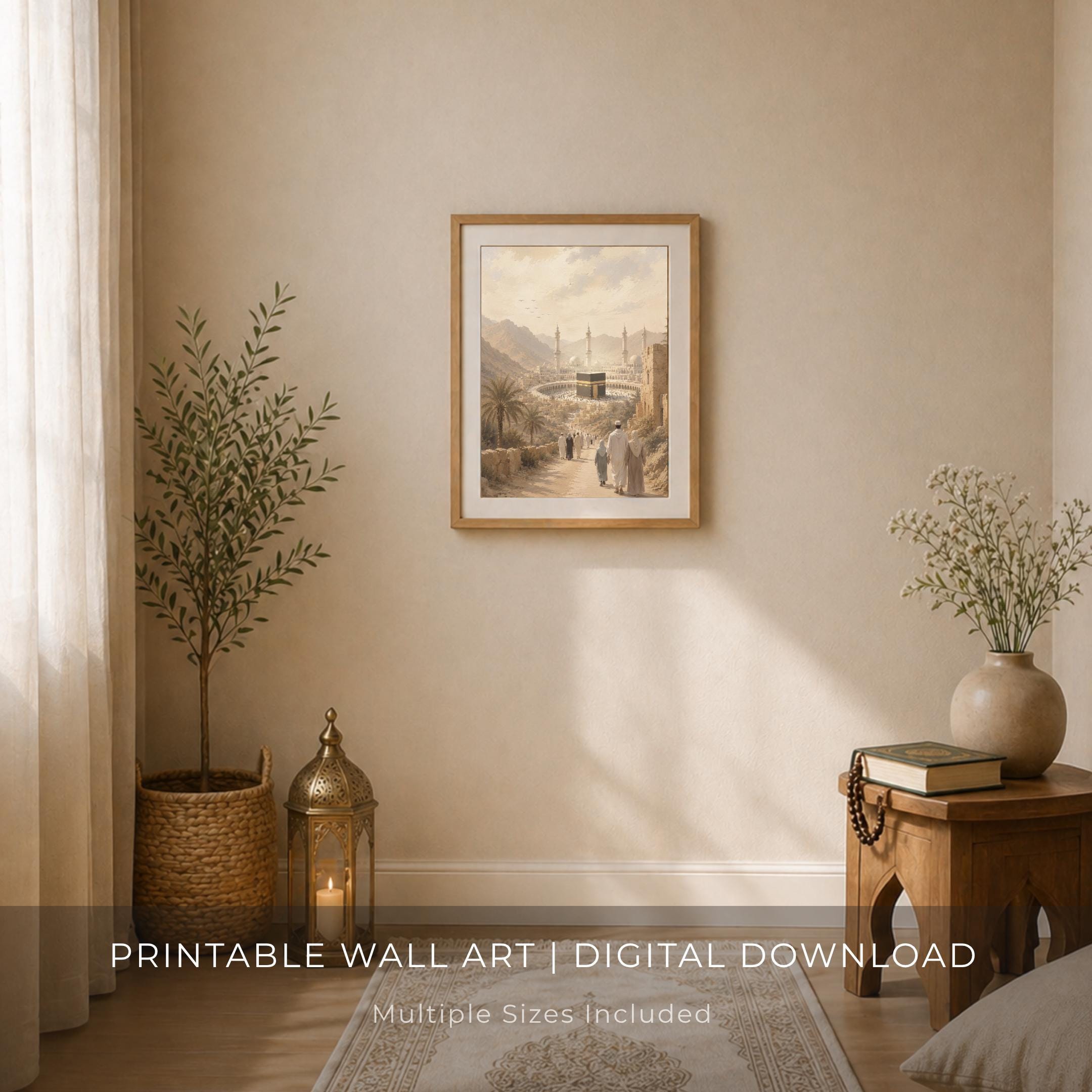 Kaaba Journey Islamic Wall Art Print, Hajj Pilgrimage Decor, Prayer Room Art (Digital Download) — image 6