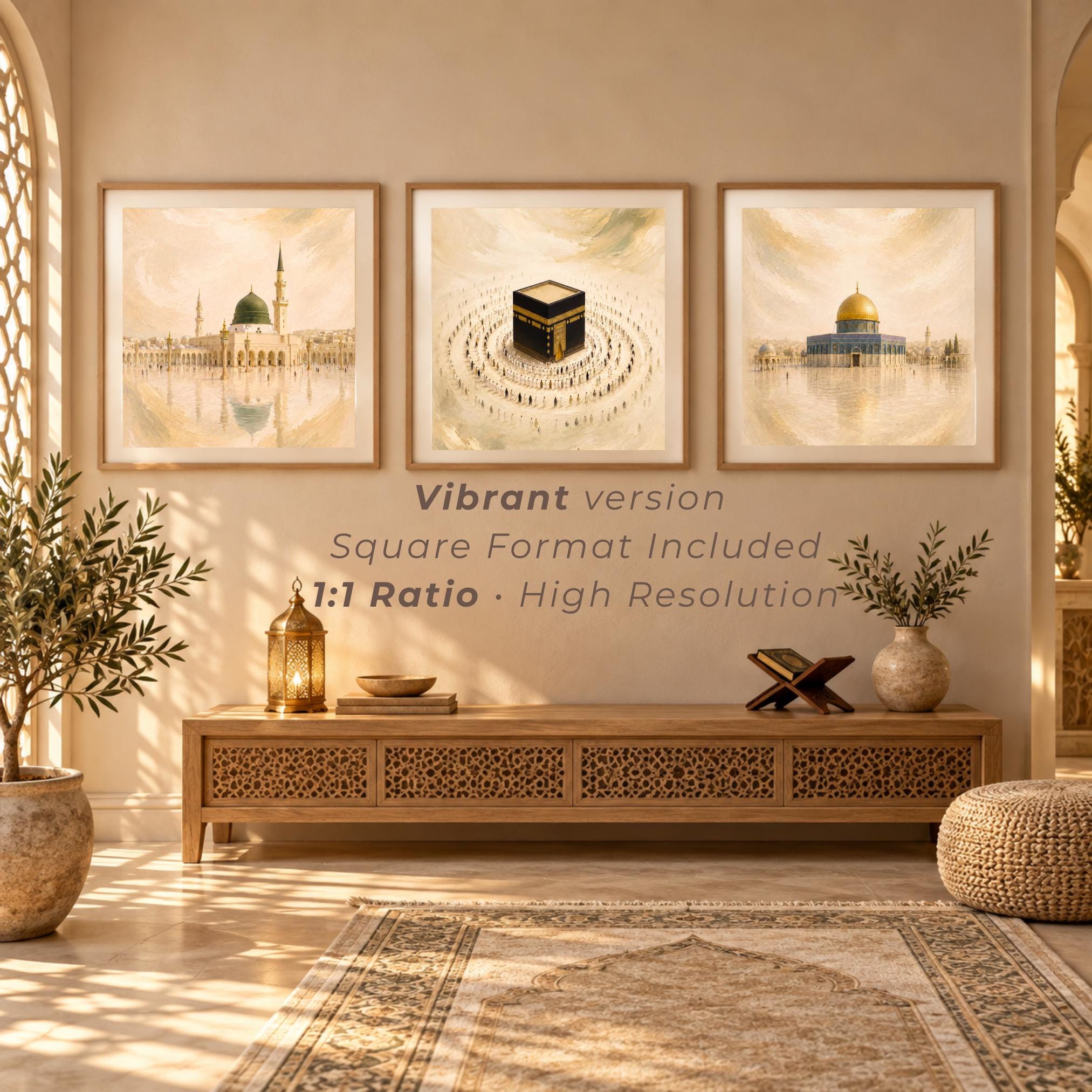 Islamic Landmarks in Golden Haze — Set of 3 — image 6