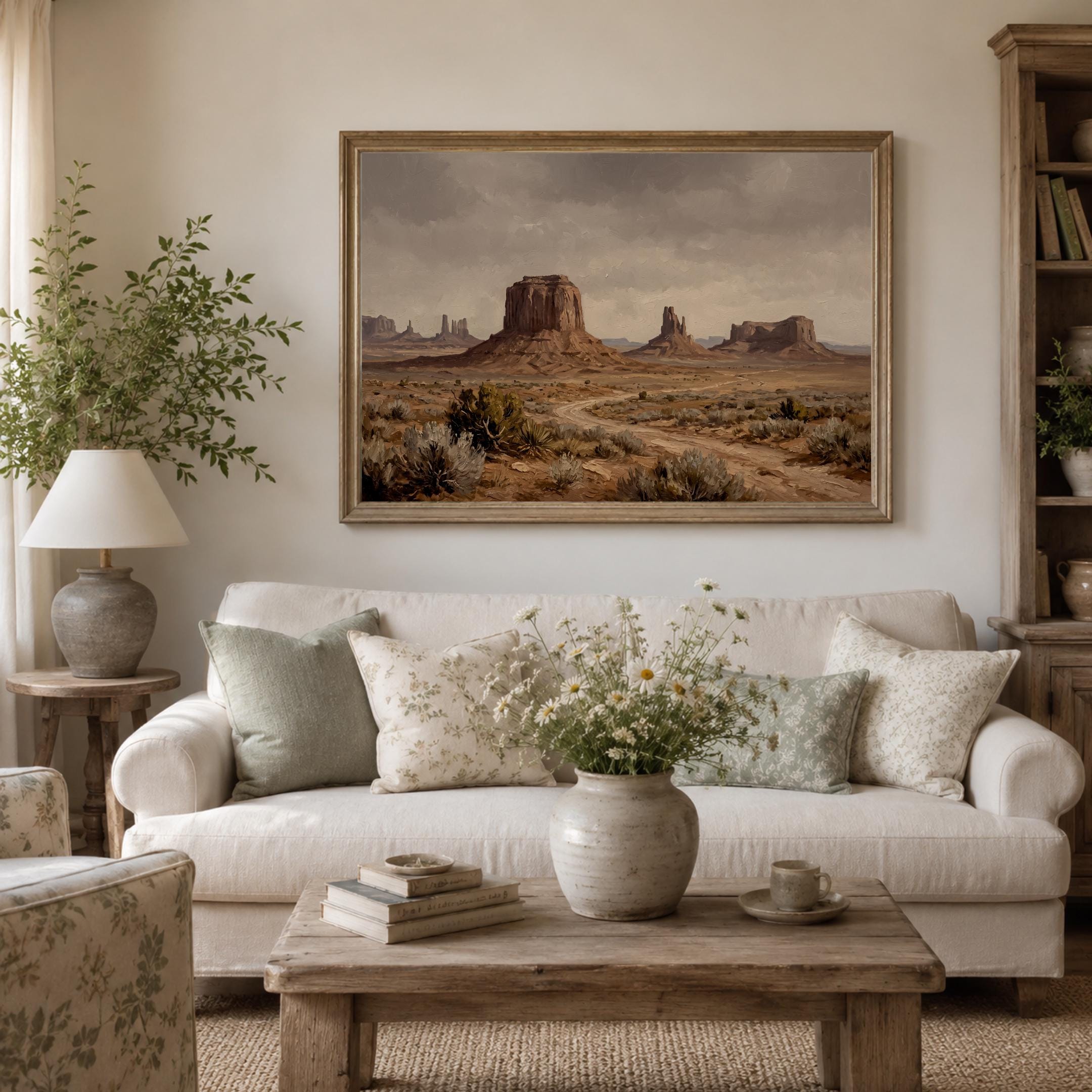 Desert Landscape Wall Art | Monument Valley Inspired | Moody Western Landscape | Vintage Southwest | Digital Download — image 8
