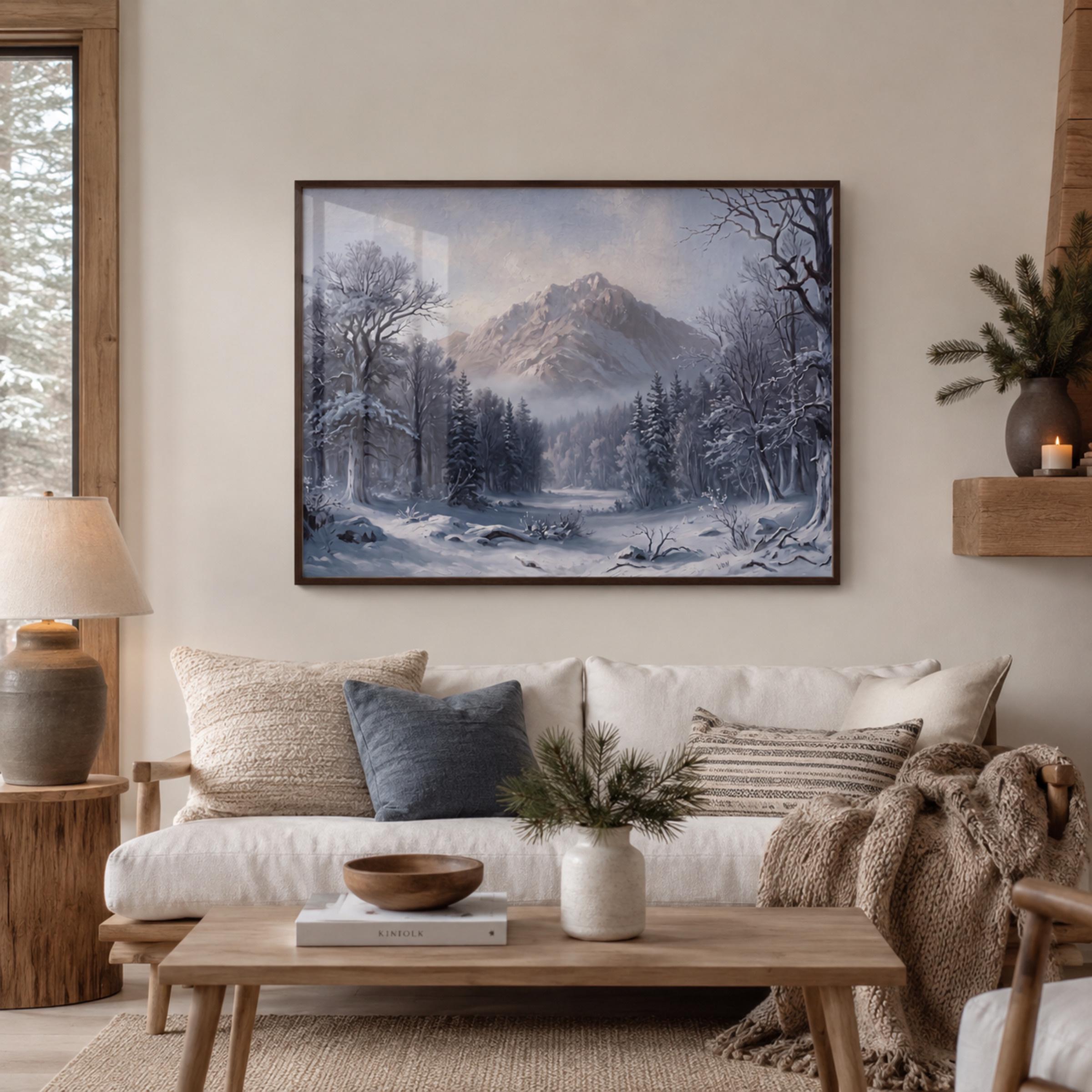Frosted Forest below a Winter Peak — image 3