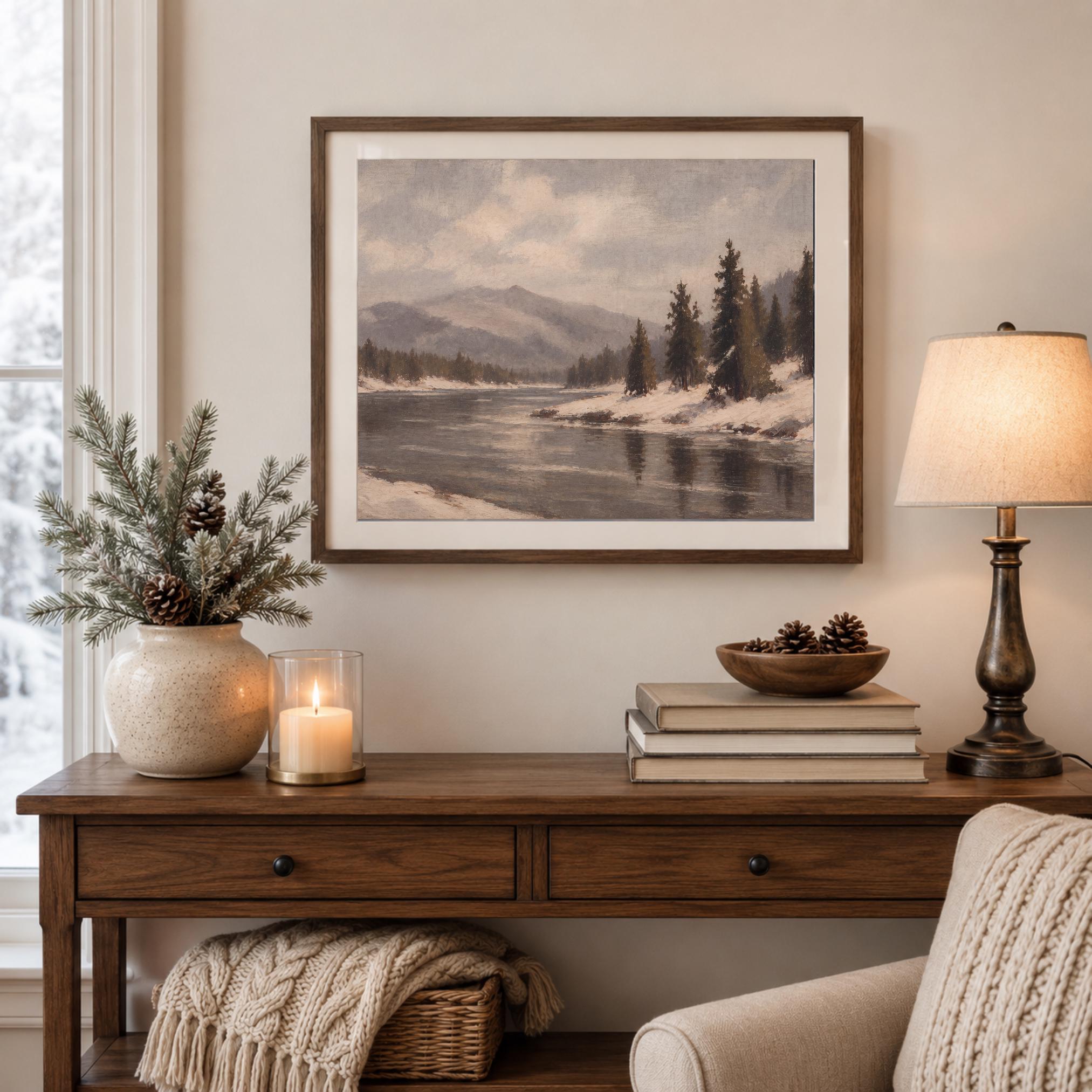 Evergreens along the Winter River — image 3