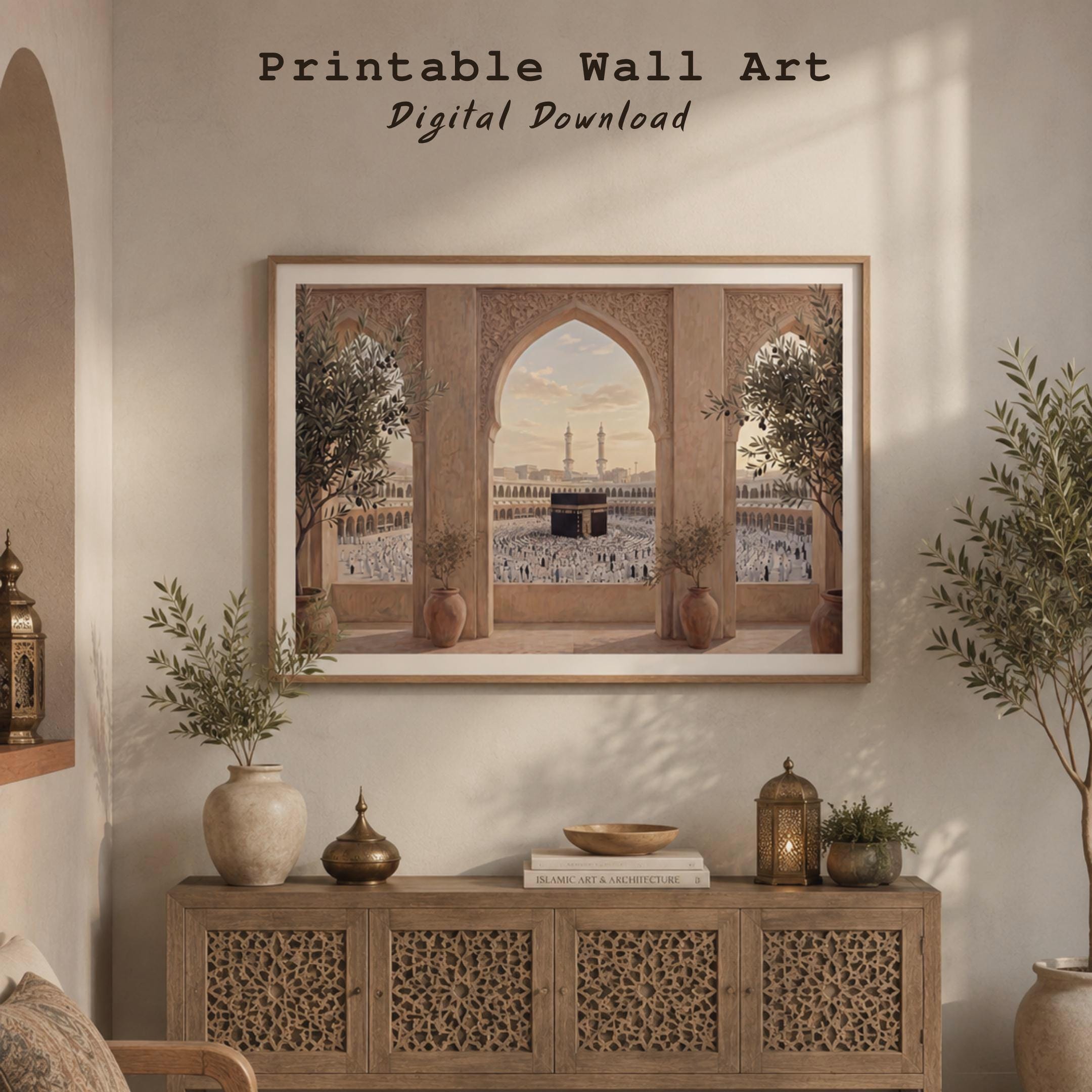 Kaaba Medina Arch View Islamic Wall Art Set, Muslim Home Decor (Digital Download) — image 7
