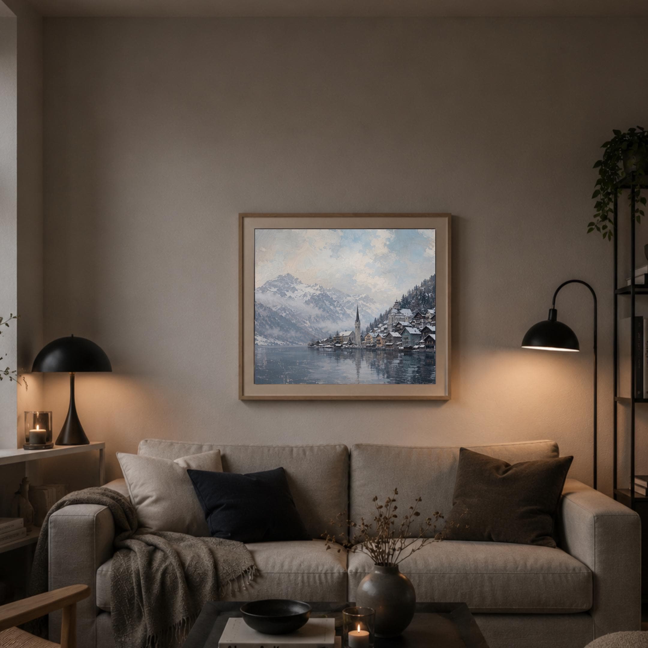 Hallstatt-Inspired Village beneath Snowy Peaks — image 6