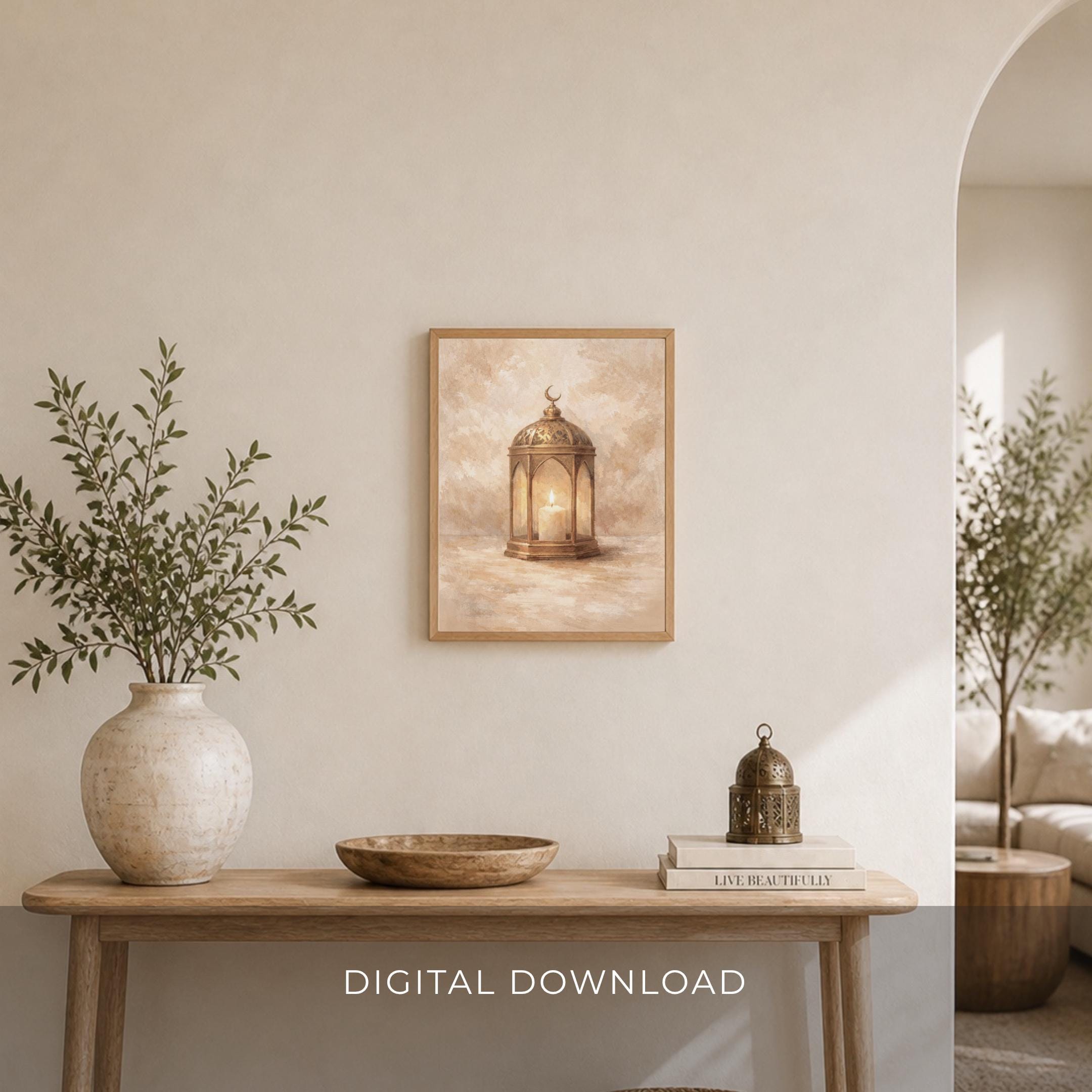 Brass Lantern in Warm Candlelight — image 4