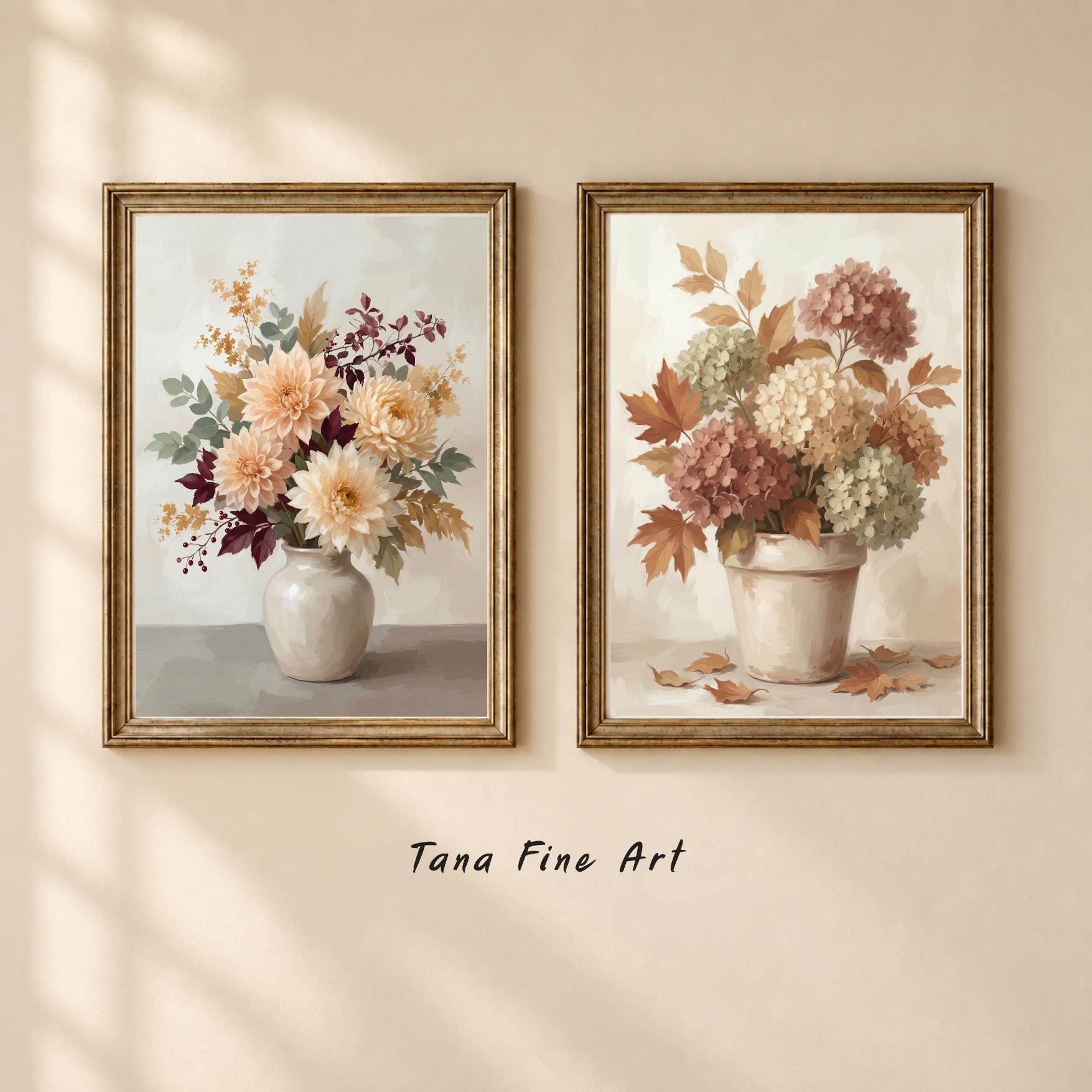 Rustic Fall Gallery Wall Art Set Printable, 5 Autumn Farmhouse Decor Prints Digital Download — image 2