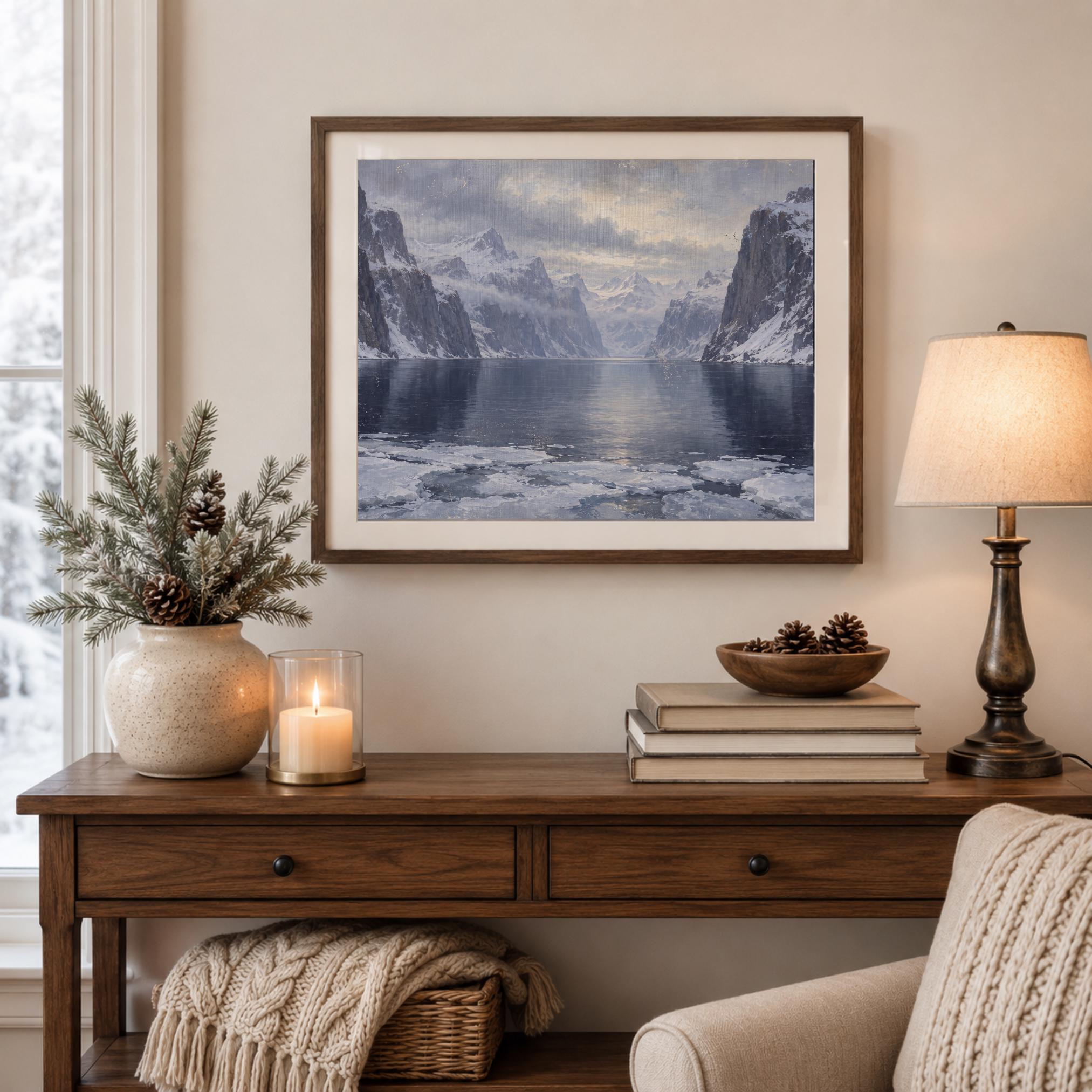Winter Water between the Mountain Cliffs — image 6