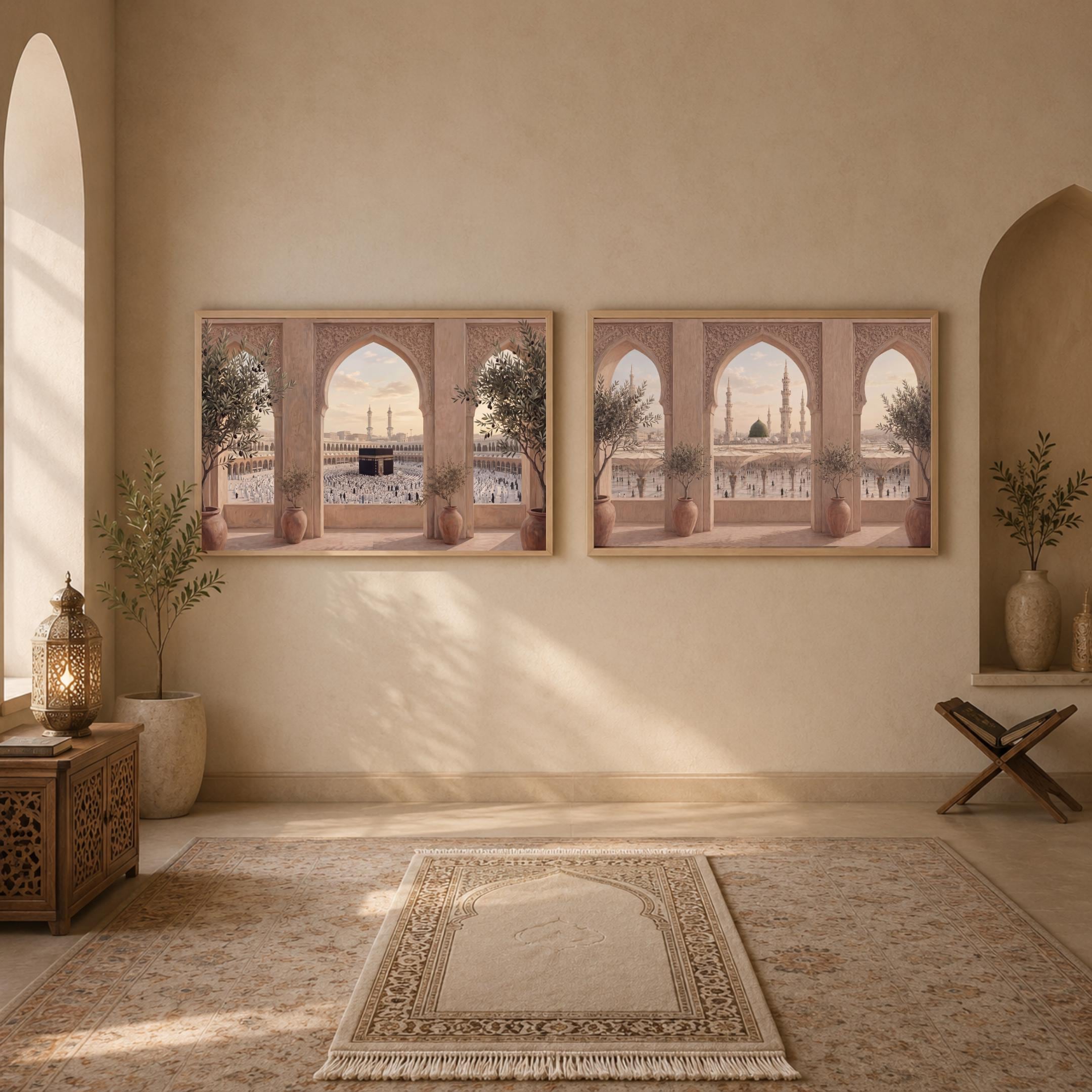Kaaba Medina Arch View Islamic Wall Art Set, Muslim Home Decor (Digital Download) — image 4