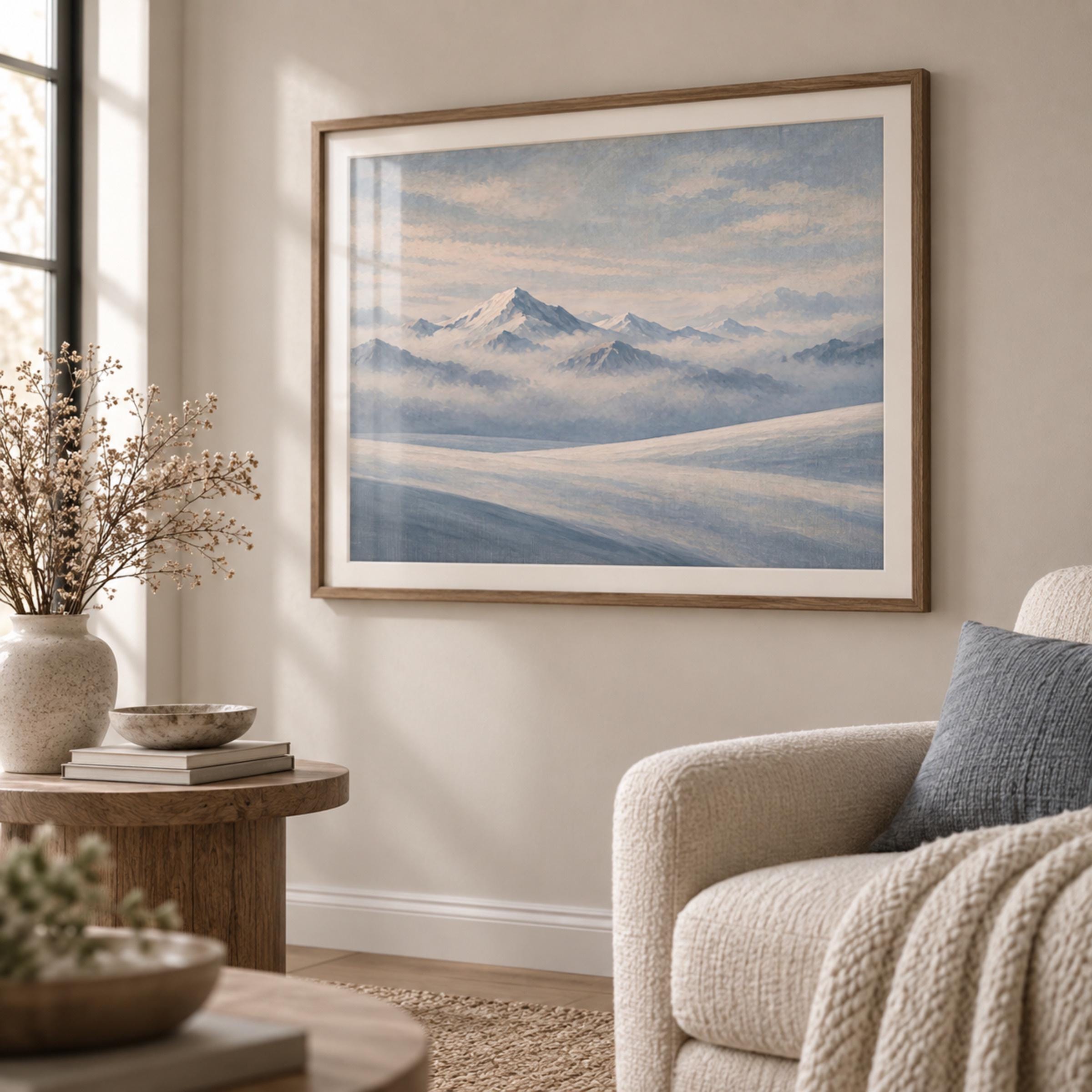 Snow Ridges beneath a Pale Sky — image 3
