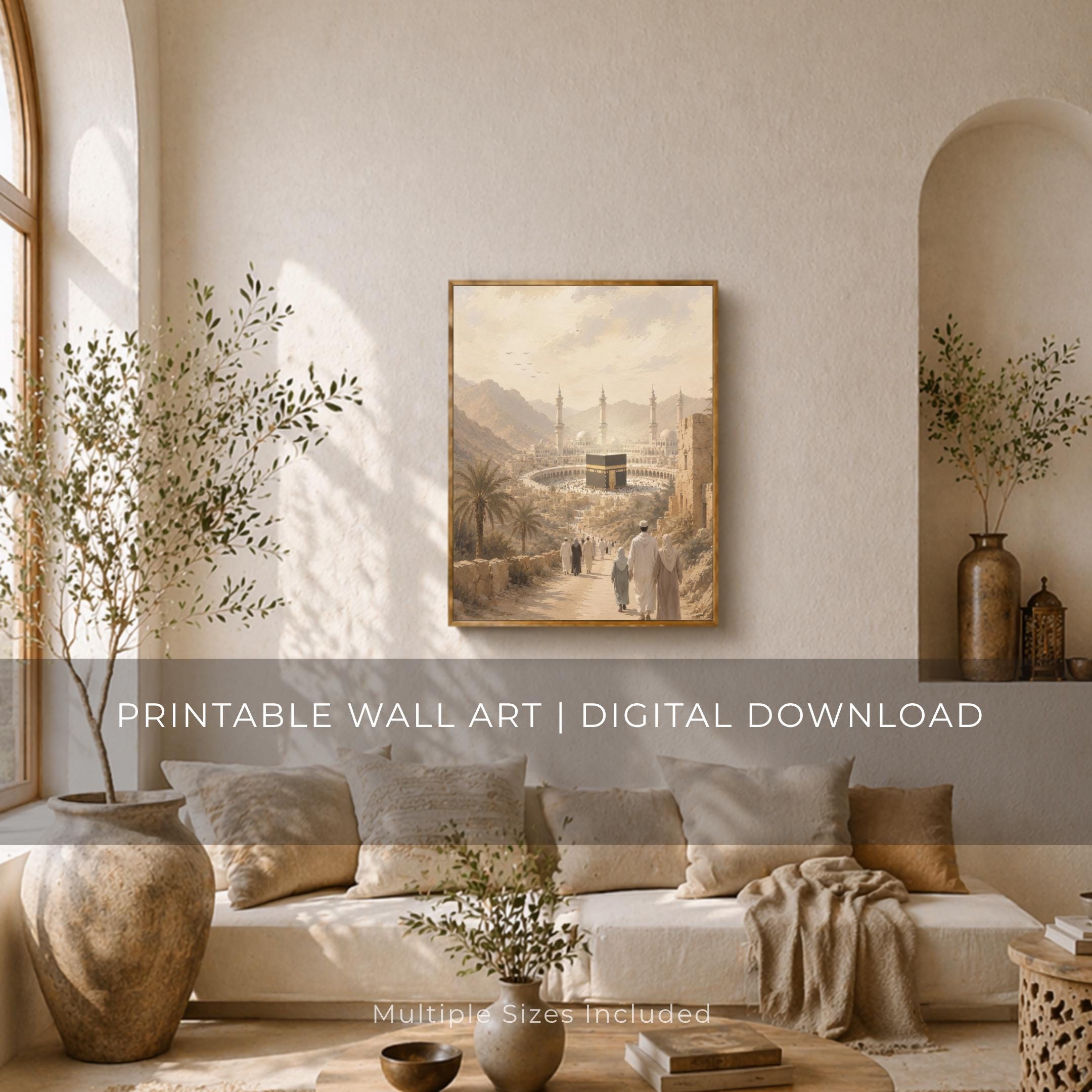Kaaba Journey Islamic Wall Art Print, Hajj Pilgrimage Decor, Prayer Room Art (Digital Download) — image 9