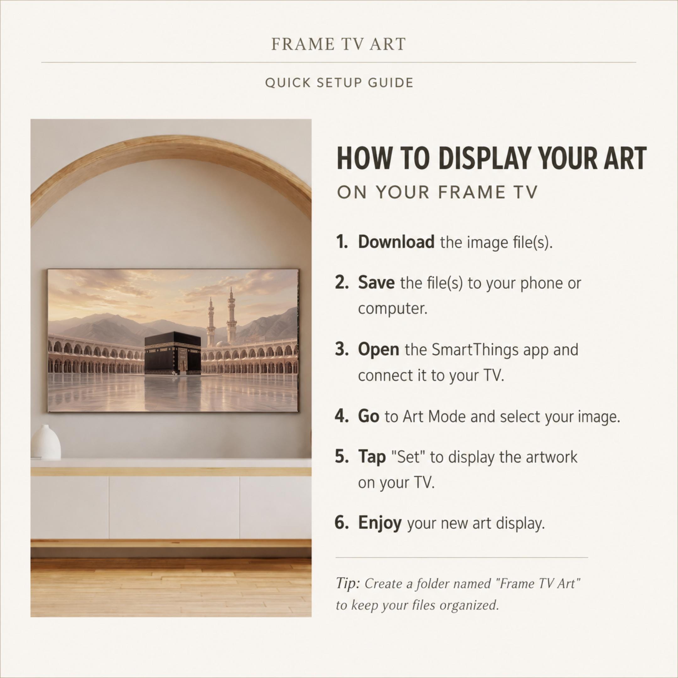 Kaaba Frame TV Art, Peaceful Masjid al-Haram Inspired, Islamic Art Mode Decor (Digital Download) — image 10
