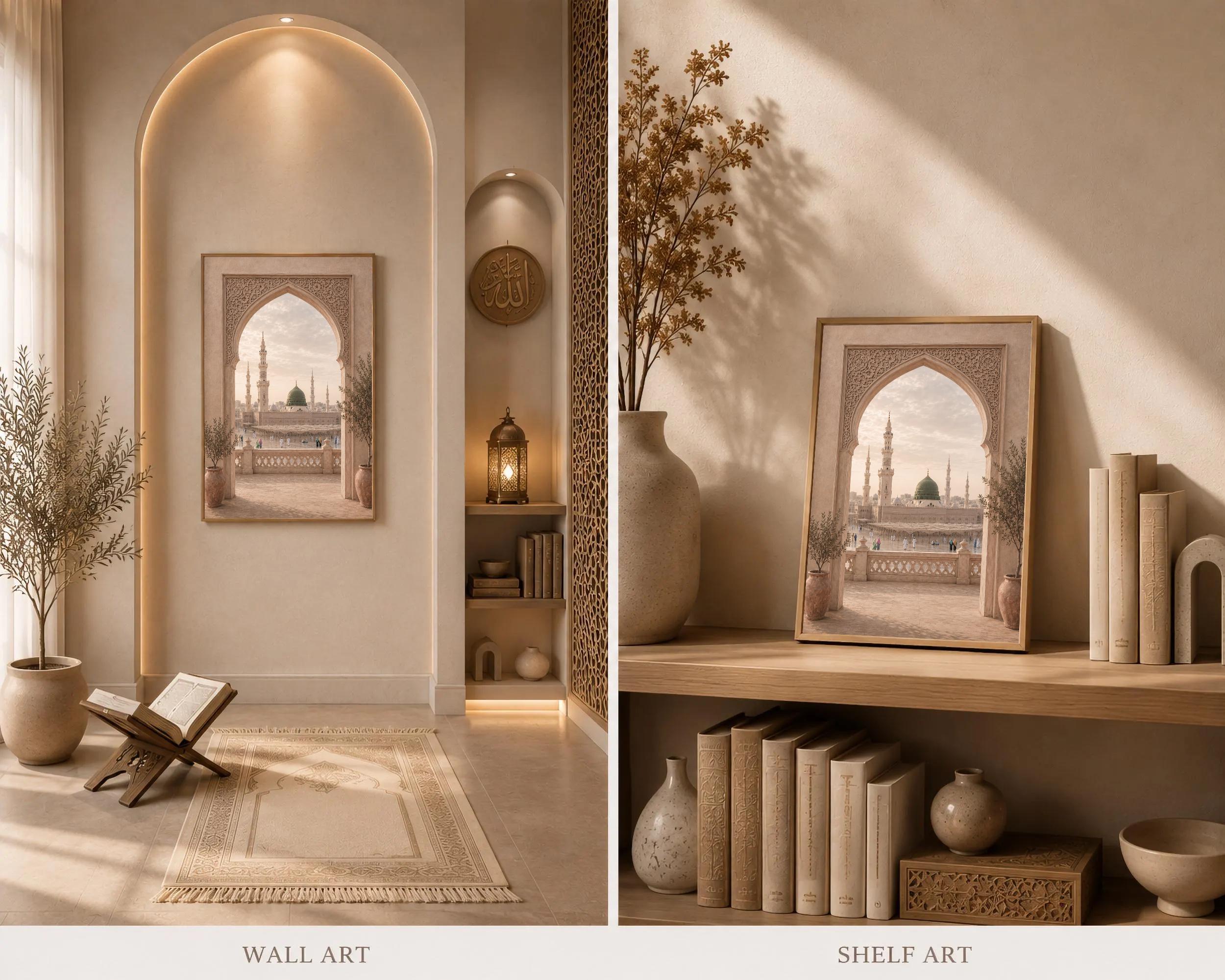 Kaaba & Medina through Ornamental Arches — Set of 2 — image 5