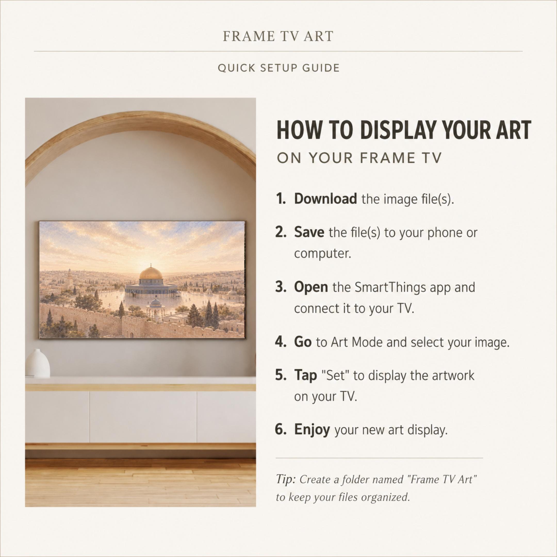 Dome of the Rock Frame TV Art | Islamic Jerusalem Inspired | Samsung TV 4K Digital Download — image 10