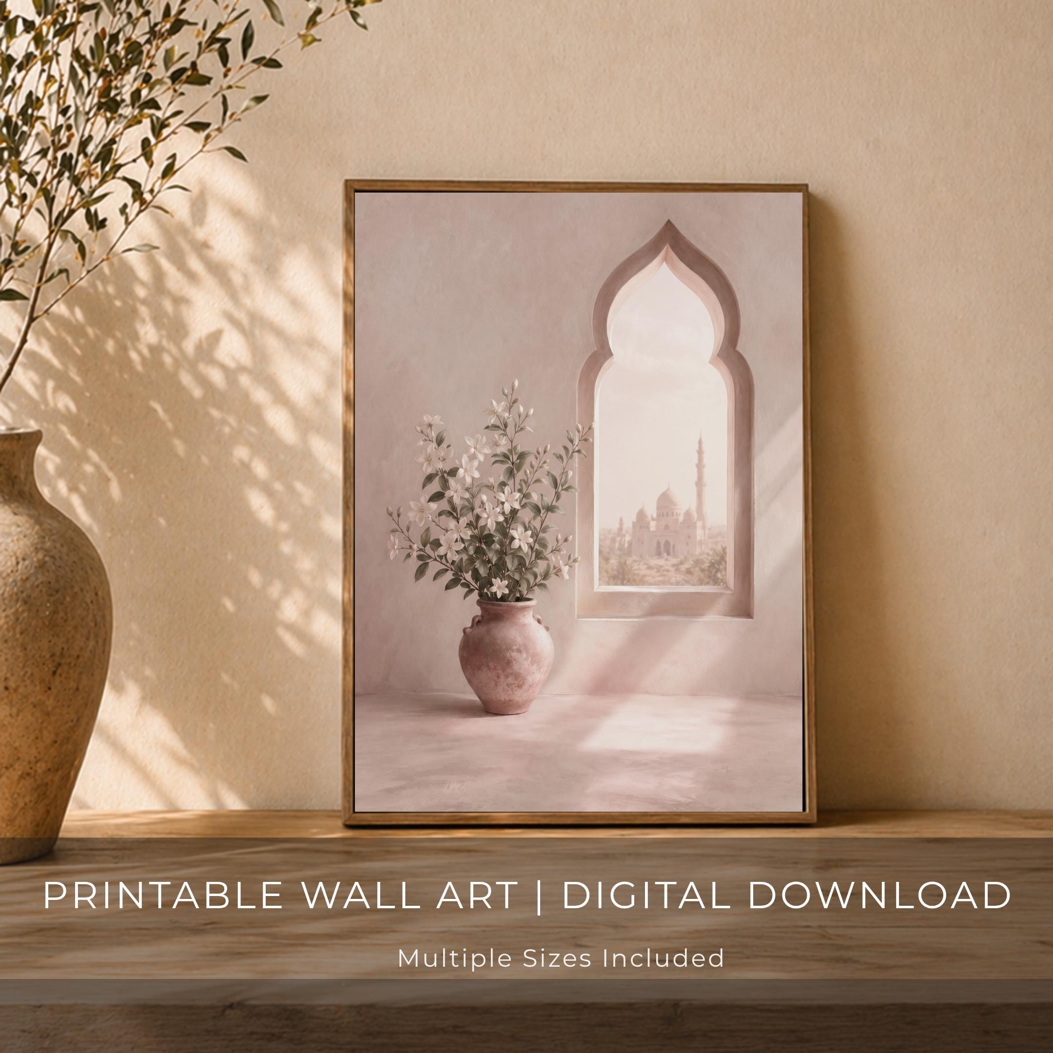 Islamic Wall Art Set of 7, Mosque Prints, Neutral Prayer Room Decor Digital Download — image 8