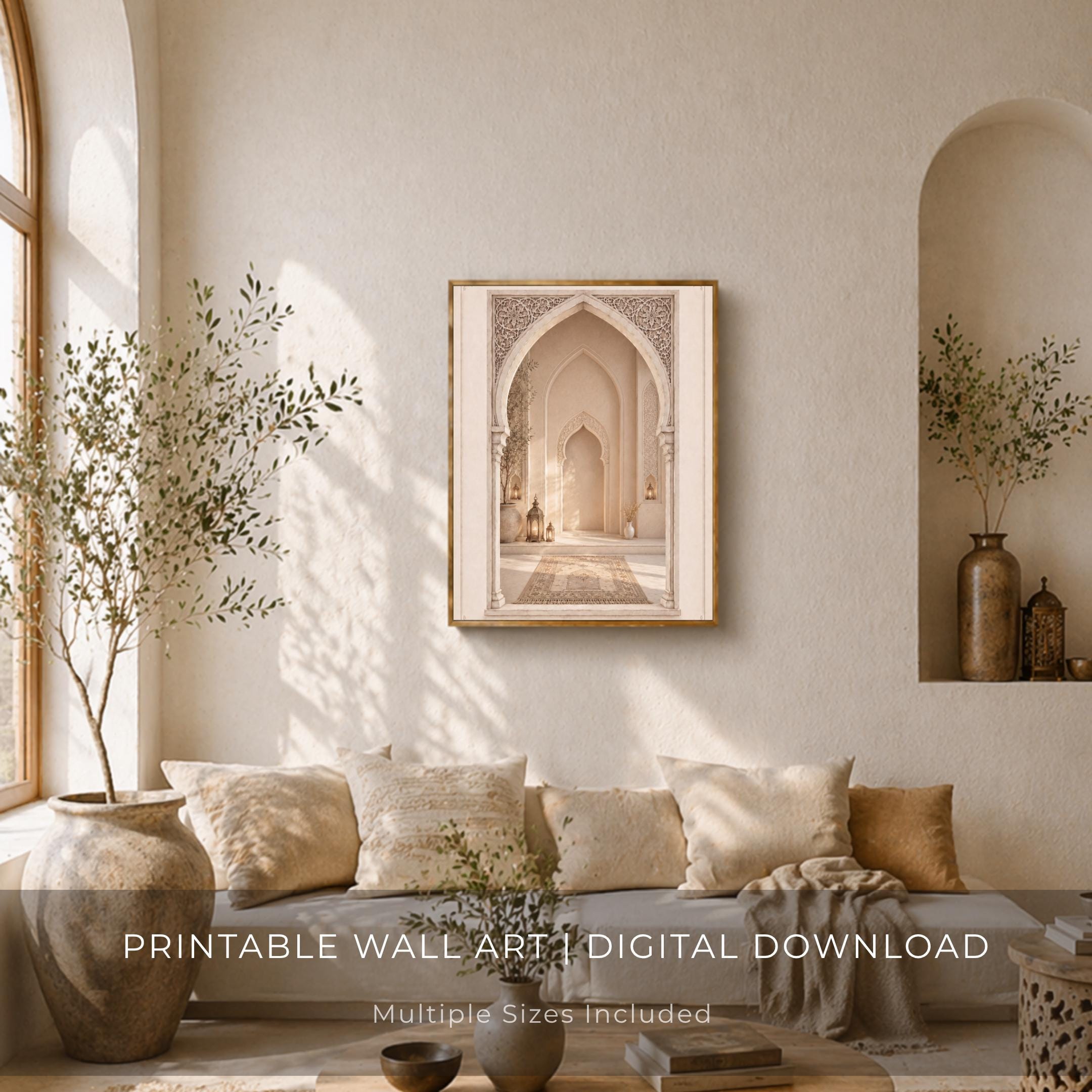Quiet Prayer Interior — Islamic Arch Art — image 7